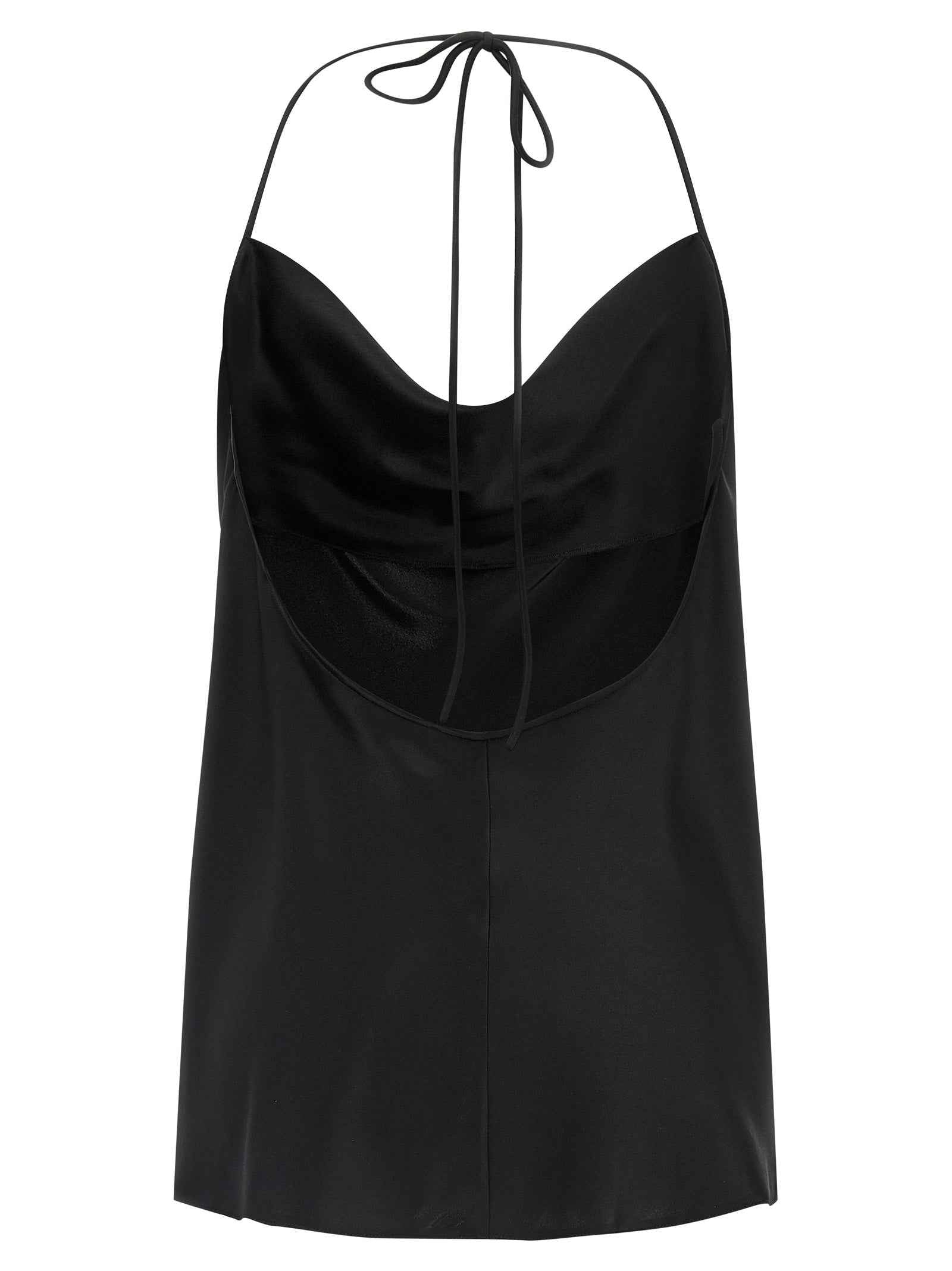 Valentino Garavani Black Silk Tank Tops