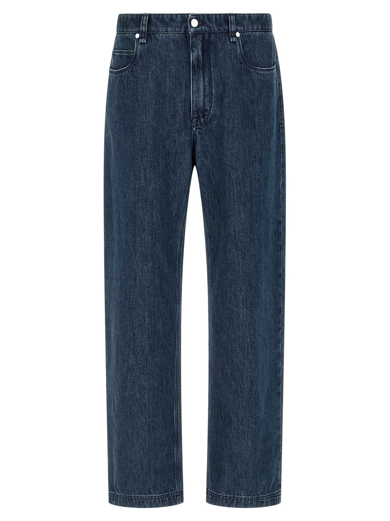 Fendi Blue Cotton Flared Jeans
