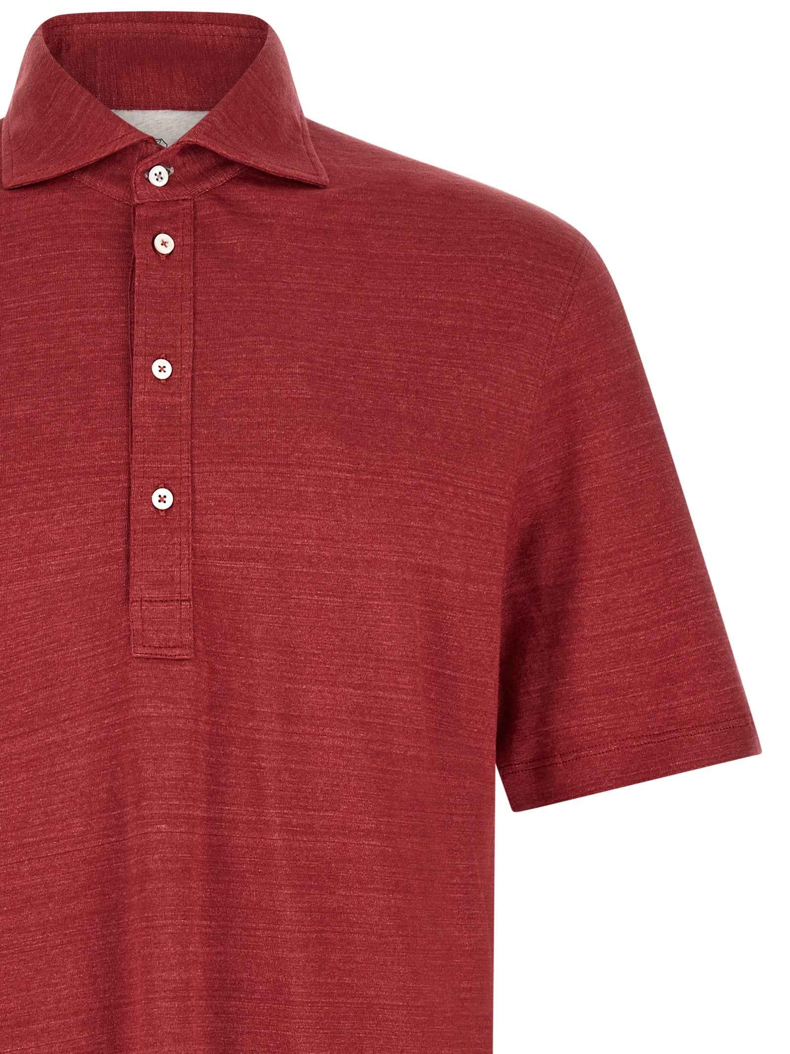 Brunello Cucinelli Multicolor Linen Polo Shirt