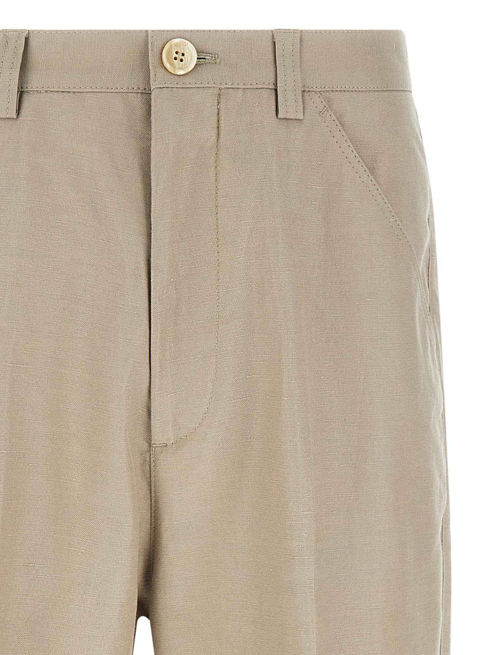Brunello Cucinelli Brown Cotton Casual Pants