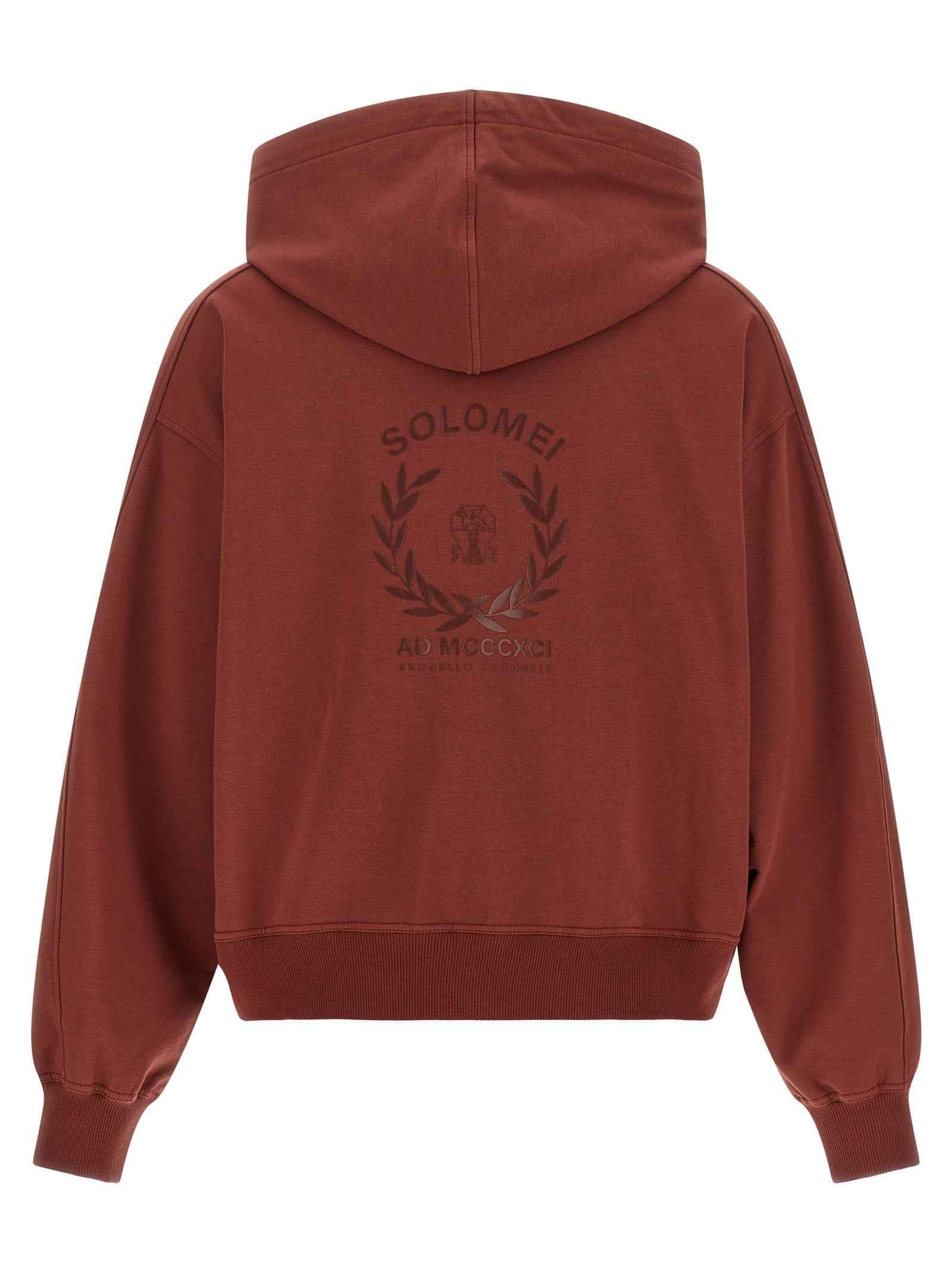 Brunello Cucinelli Bordeaux Cotton Sweatshirt