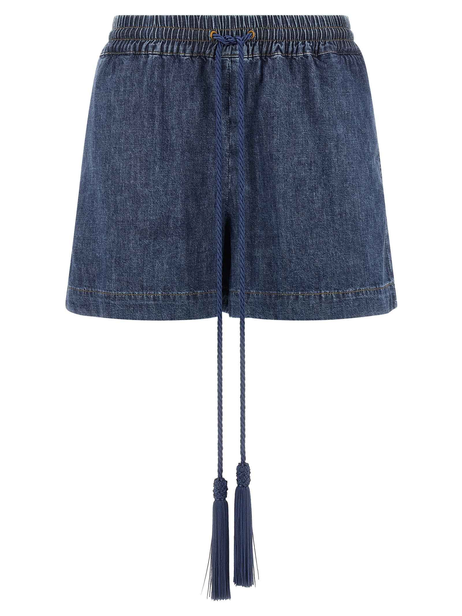 Valentino Garavani Blue Cotton Bermuda Shorts