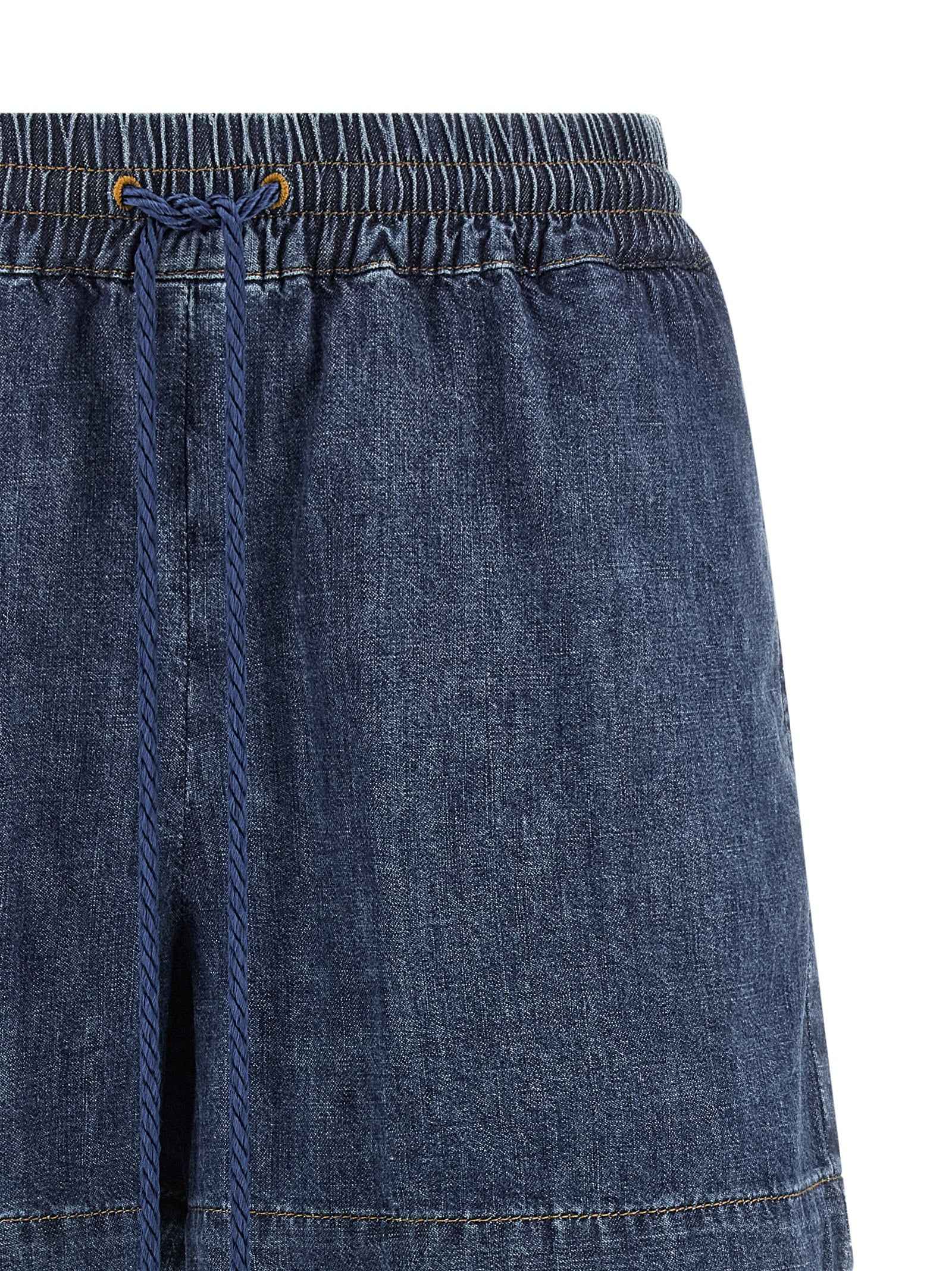 Valentino Garavani Blue Cotton Bermuda Shorts
