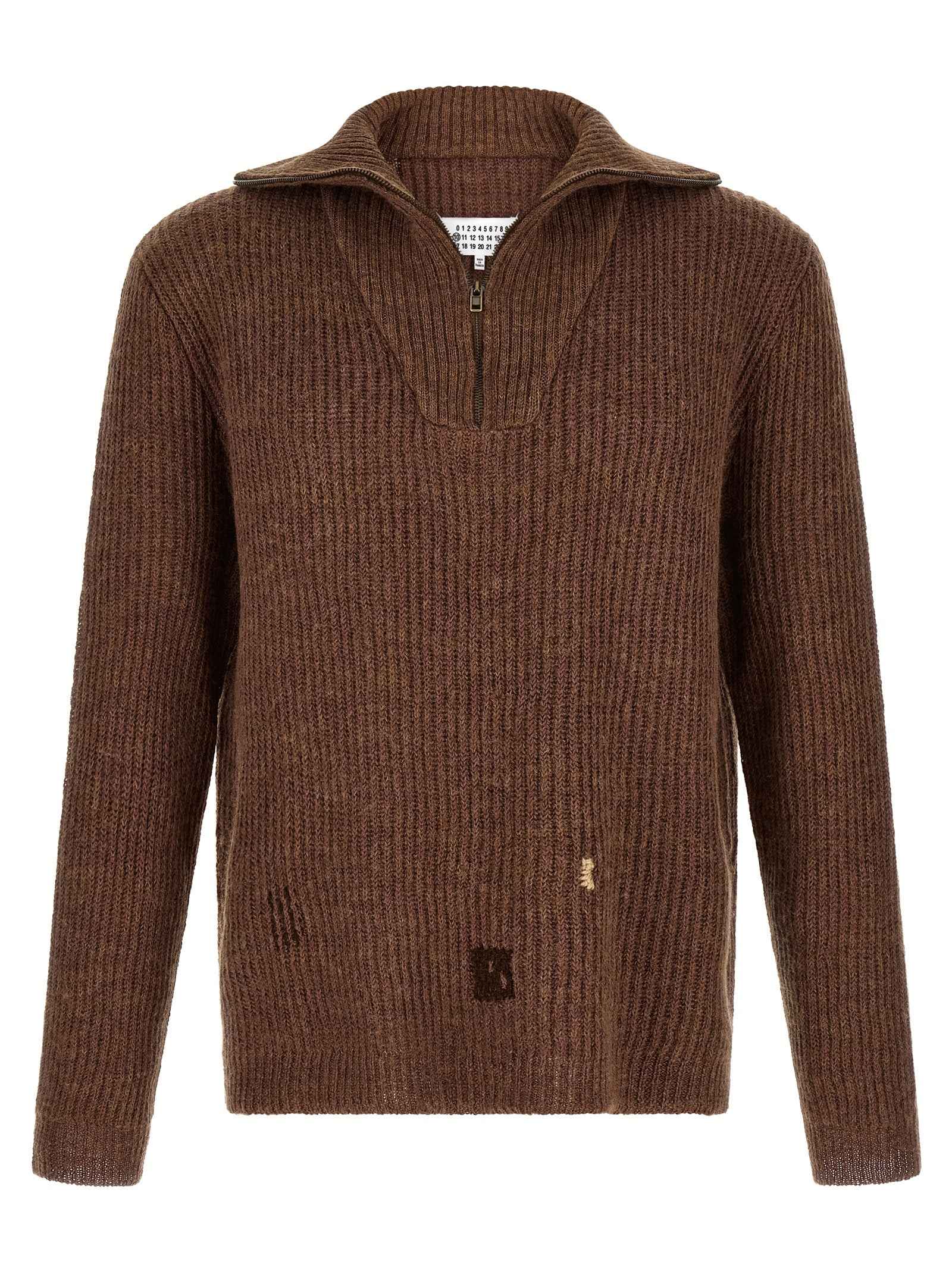 Maison Margiela Brown Linen Cardigan