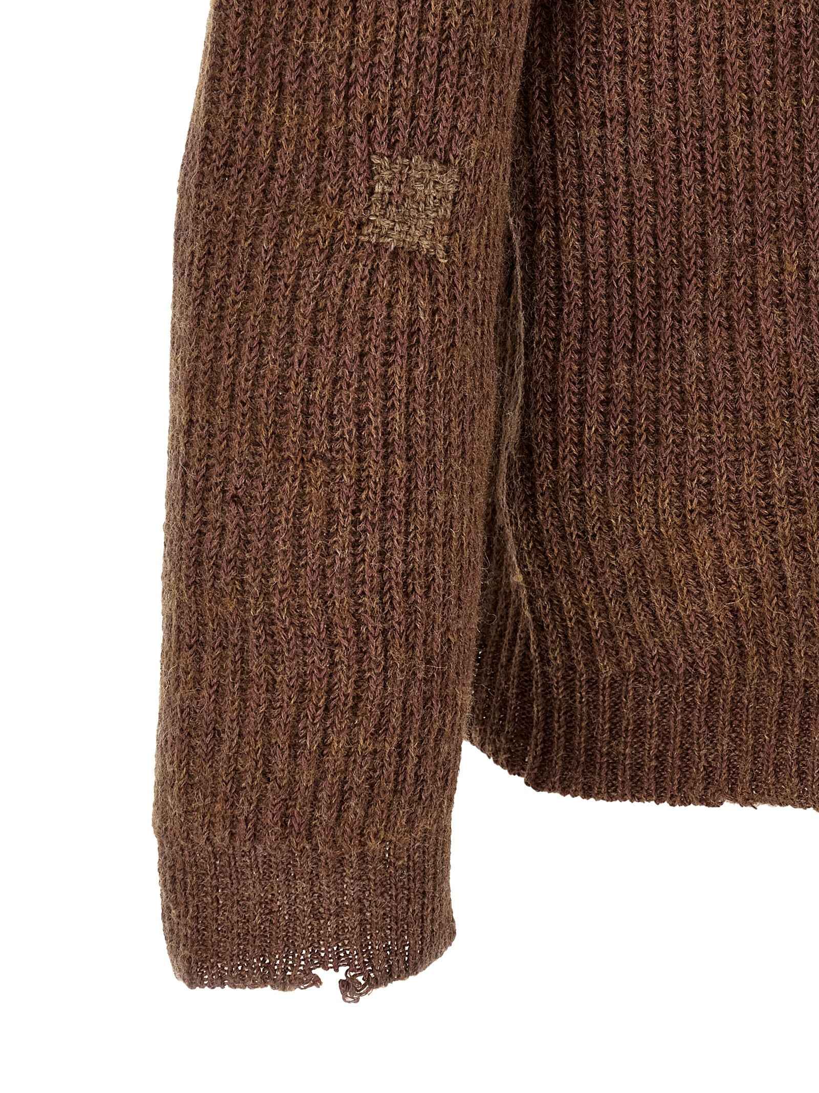 Maison Margiela Brown Linen Cardigan