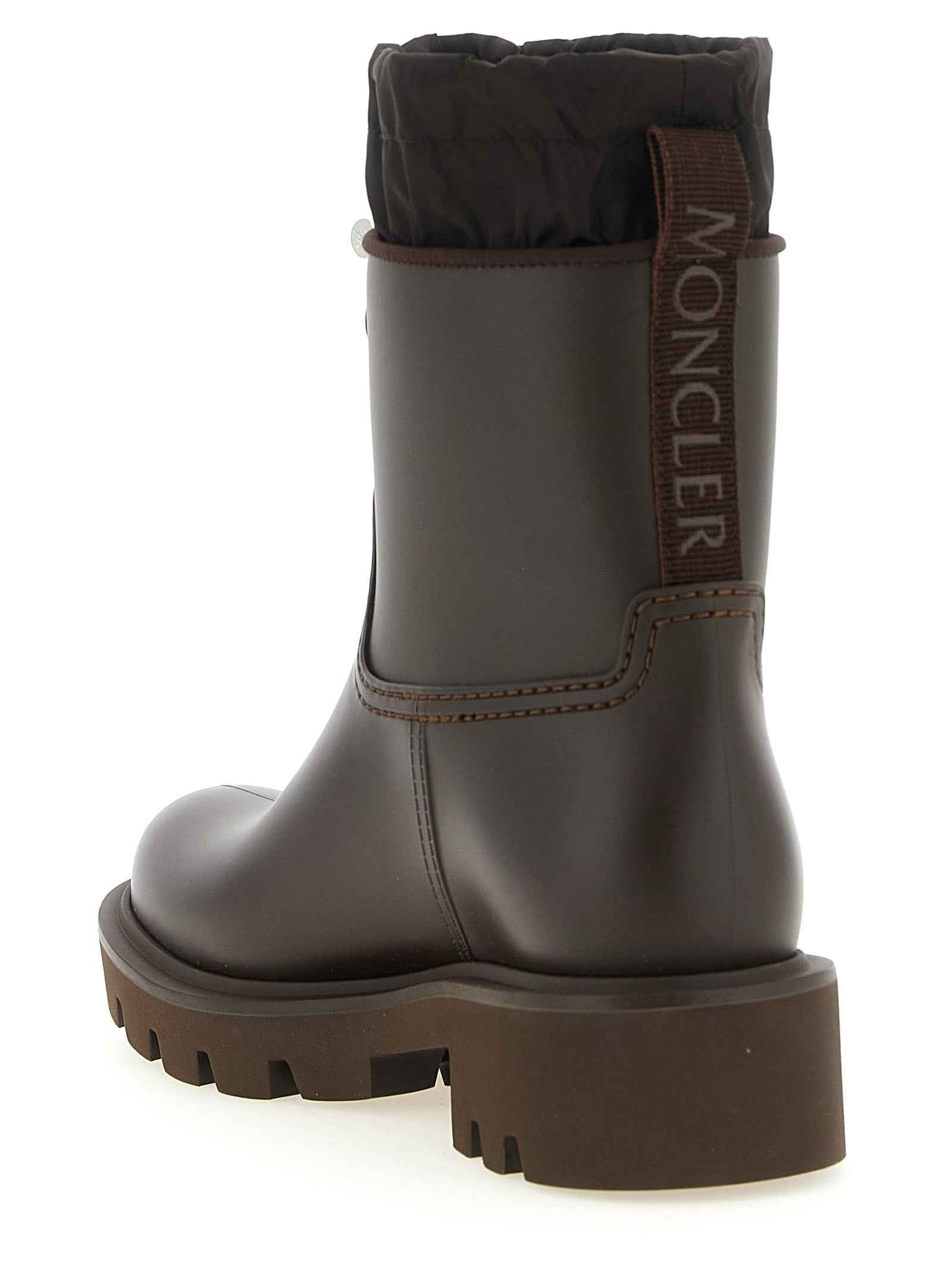 Moncler Brown Pvc Ankle Boots