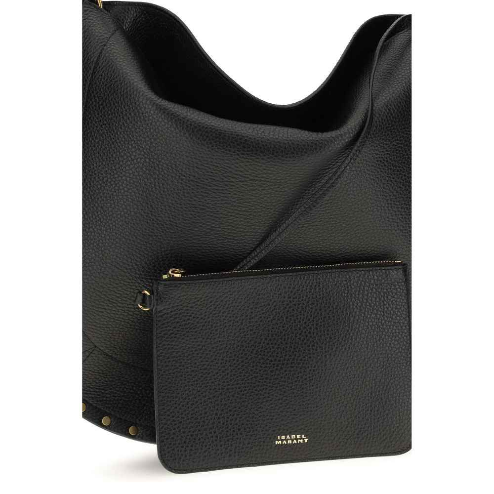 Isabel Marant Black Calf Leather Bos Taurus Shoulder Bag