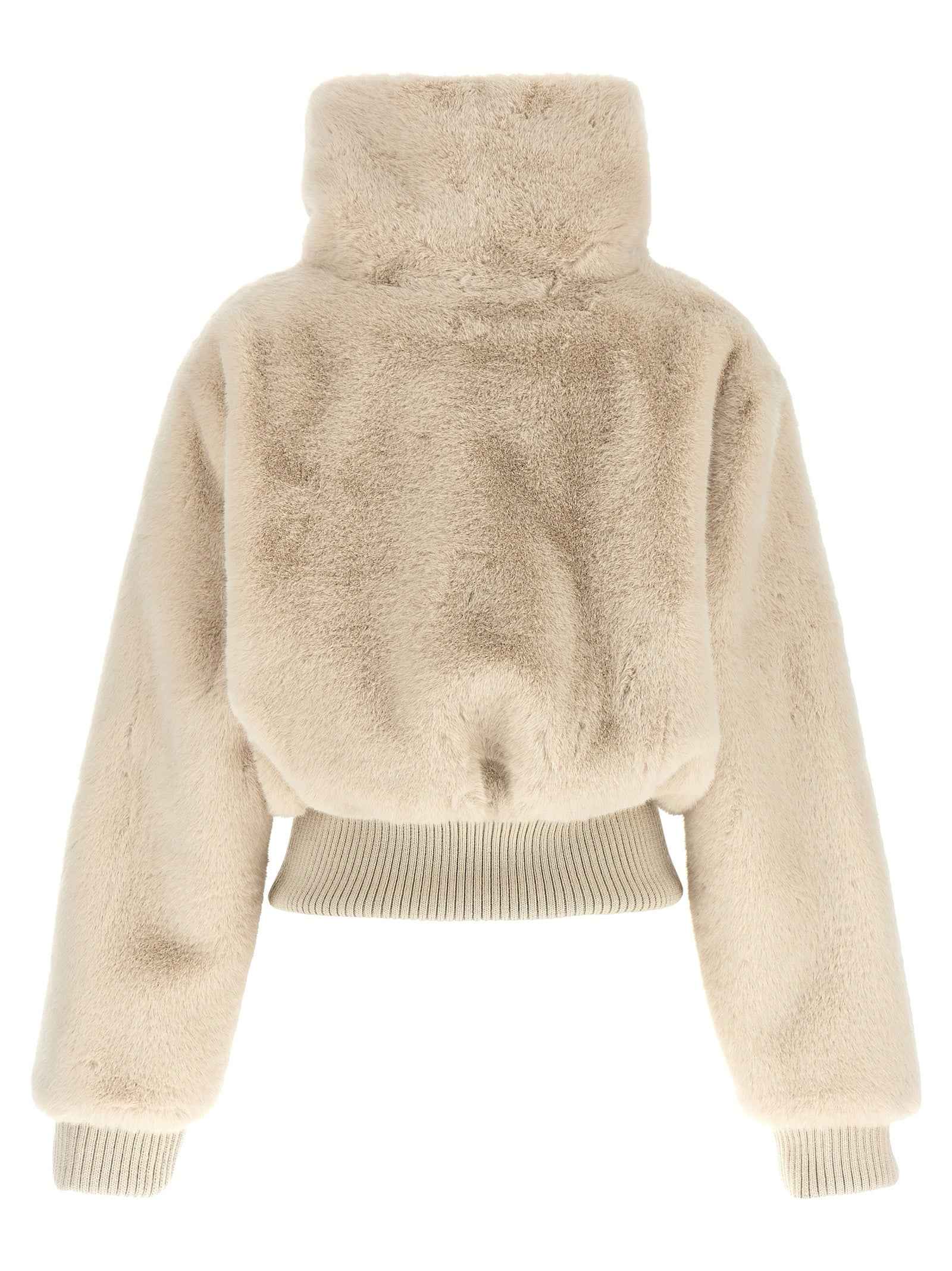 PINKO Beige Polyester Full-Length Jacket