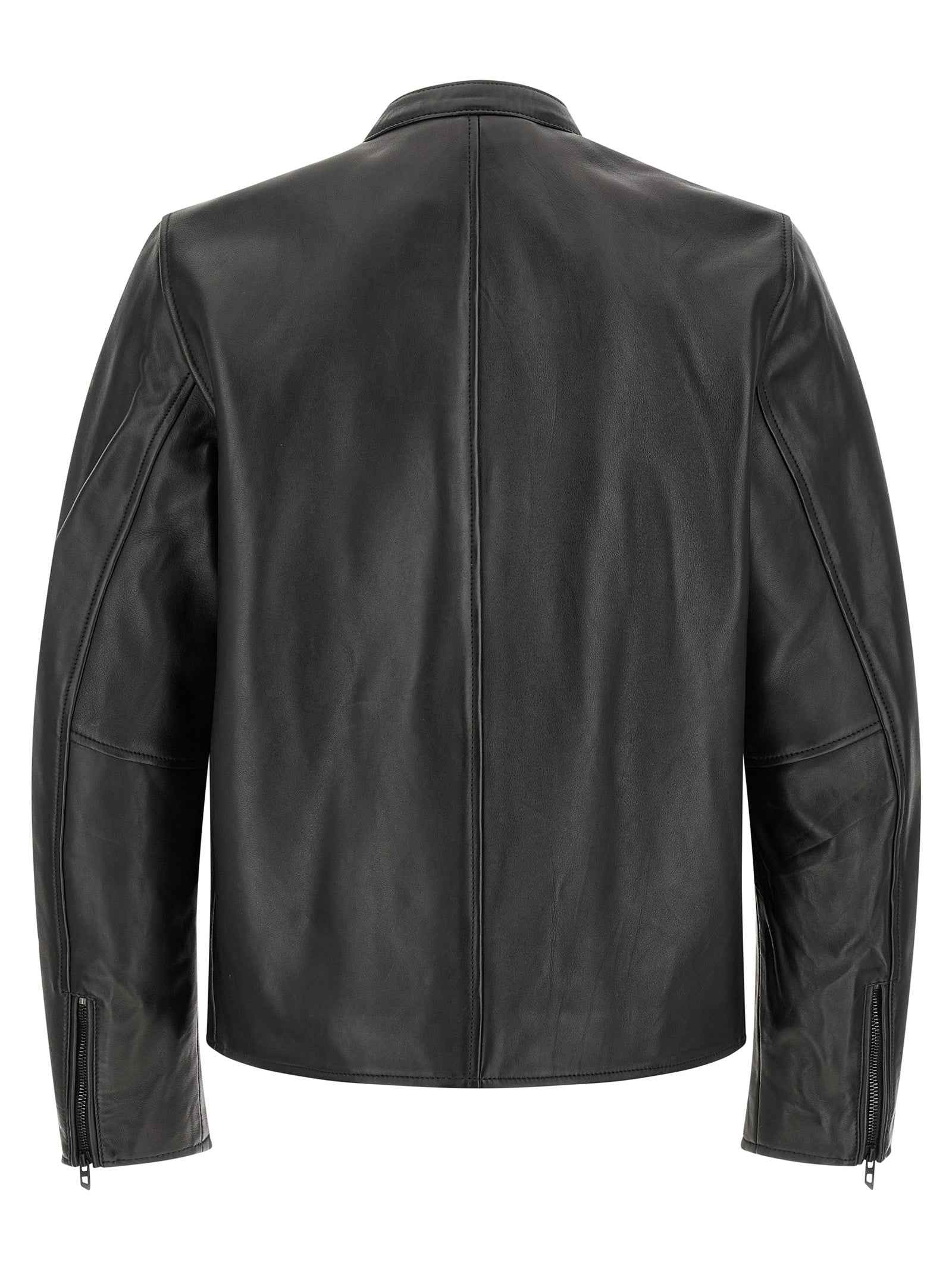 Diesel Black Lamb Leather Leather Jacket