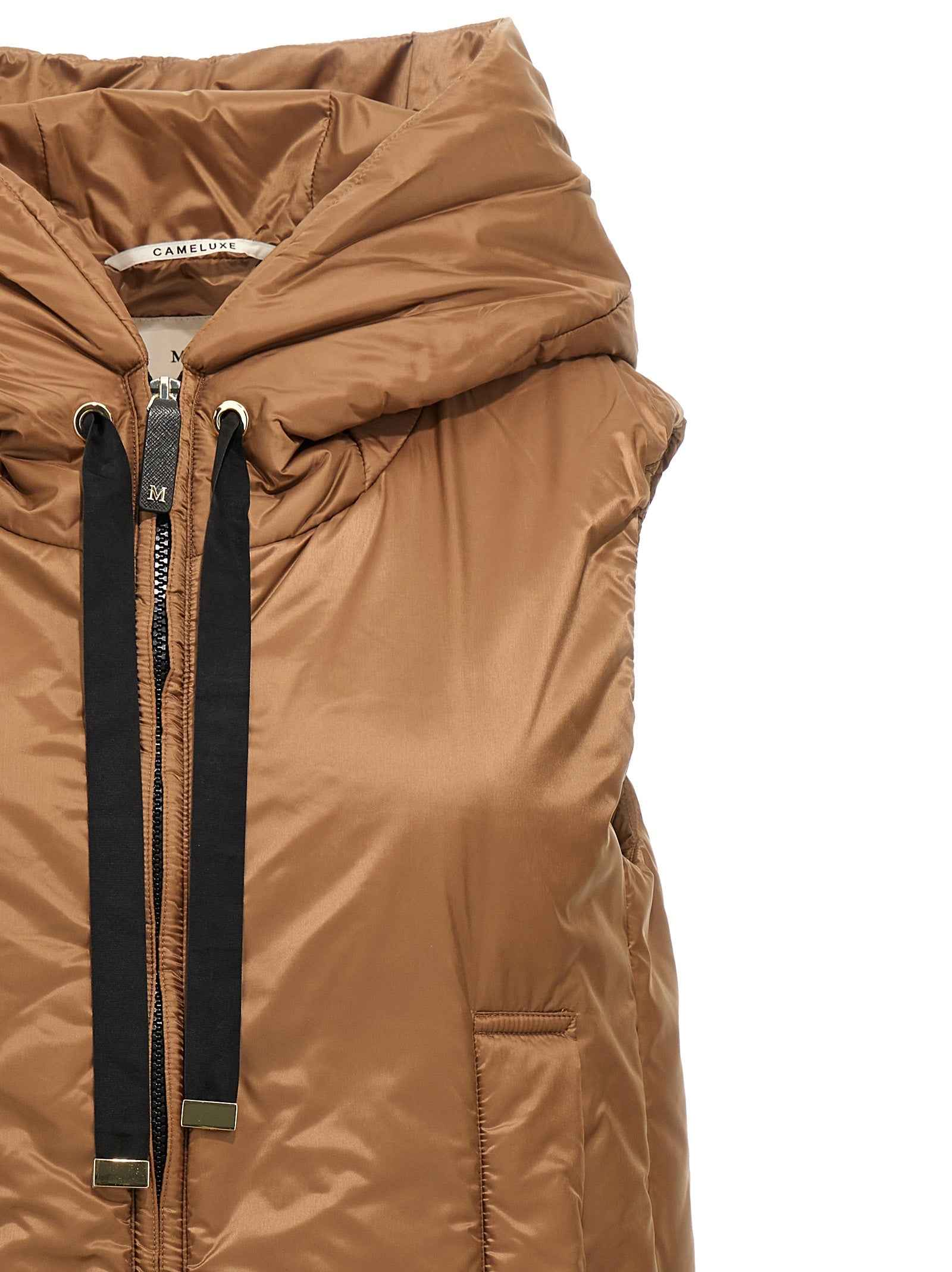 Max Mara Brown Polyester Sleeveless Jacket