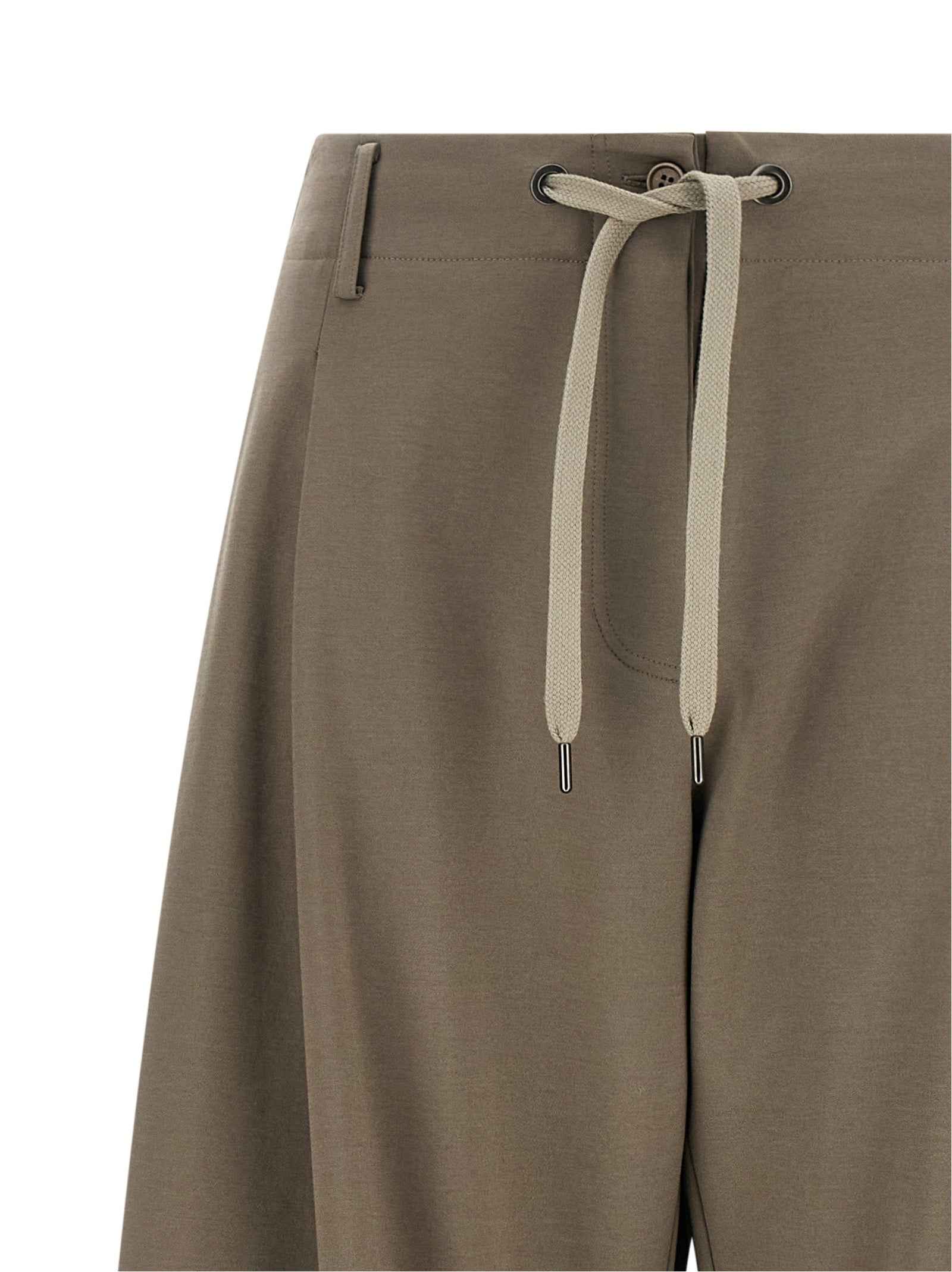 Brunello Cucinelli Gray Cotton Athletic Pants