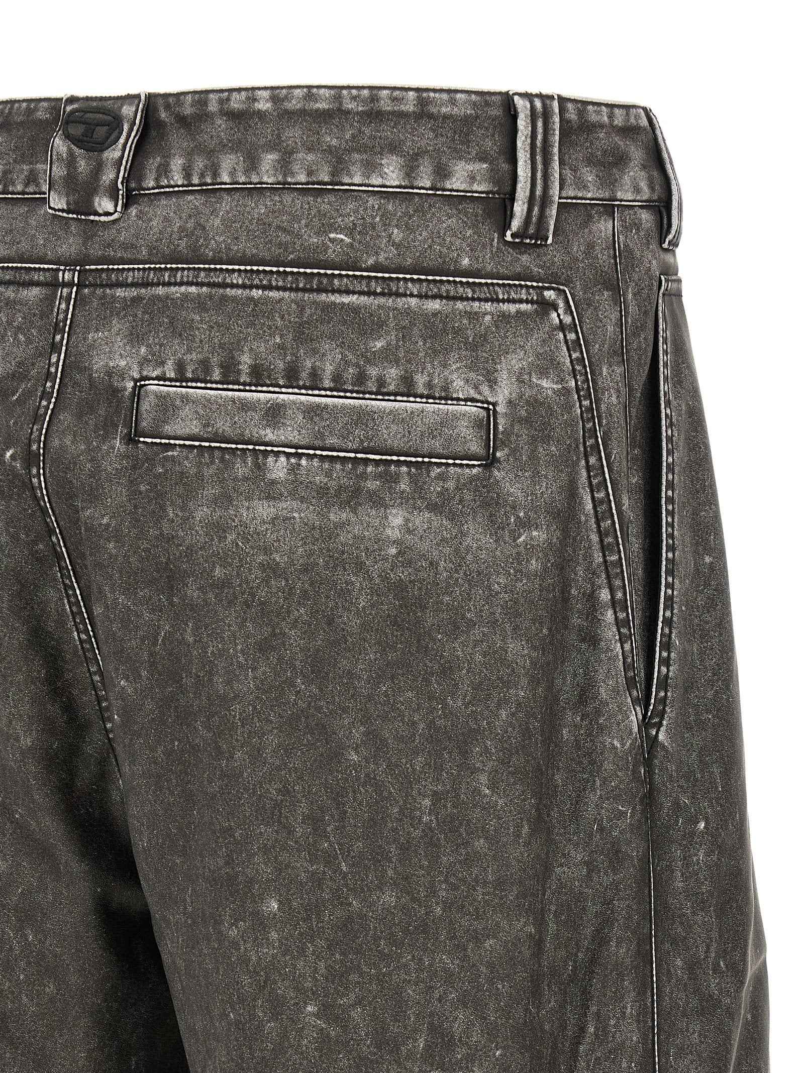 Diesel Gray Polyethylene Casual Pants