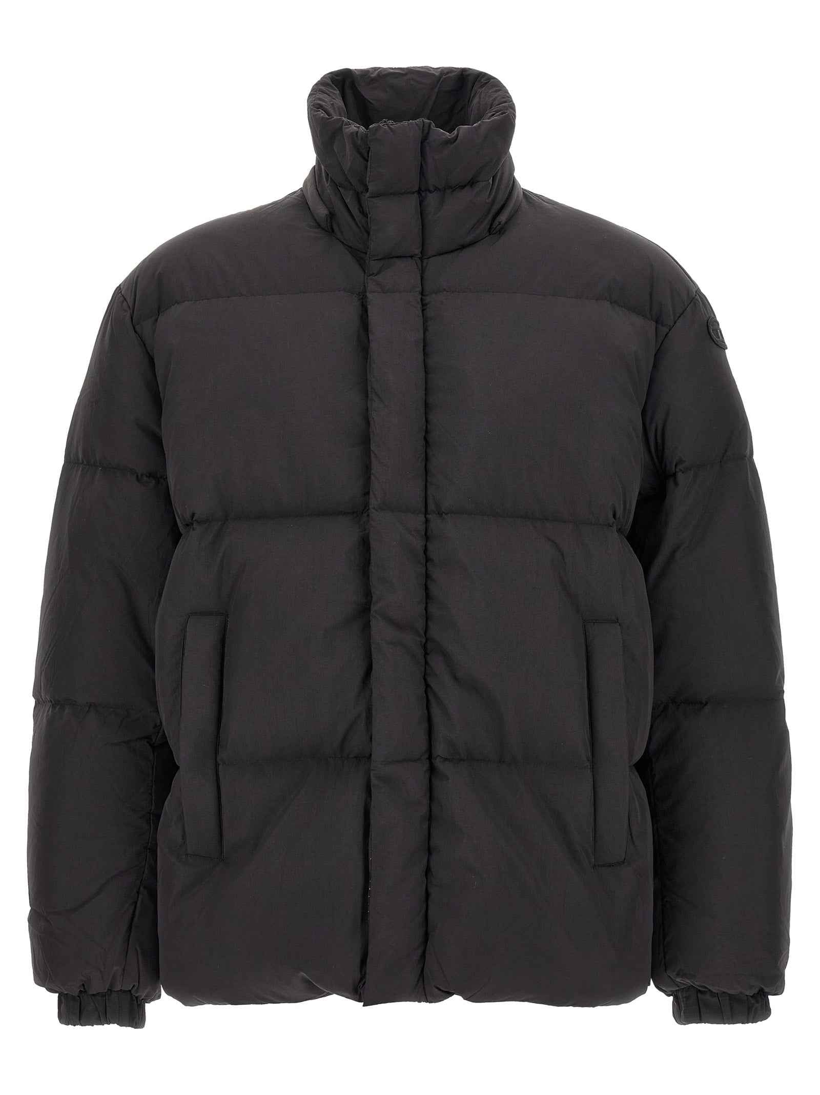 Diesel Black Polyamide Full-Length Jacket