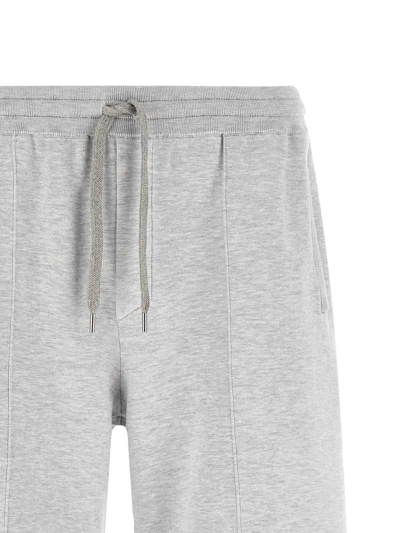 Brunello Cucinelli Gray Silk Bermuda Shorts