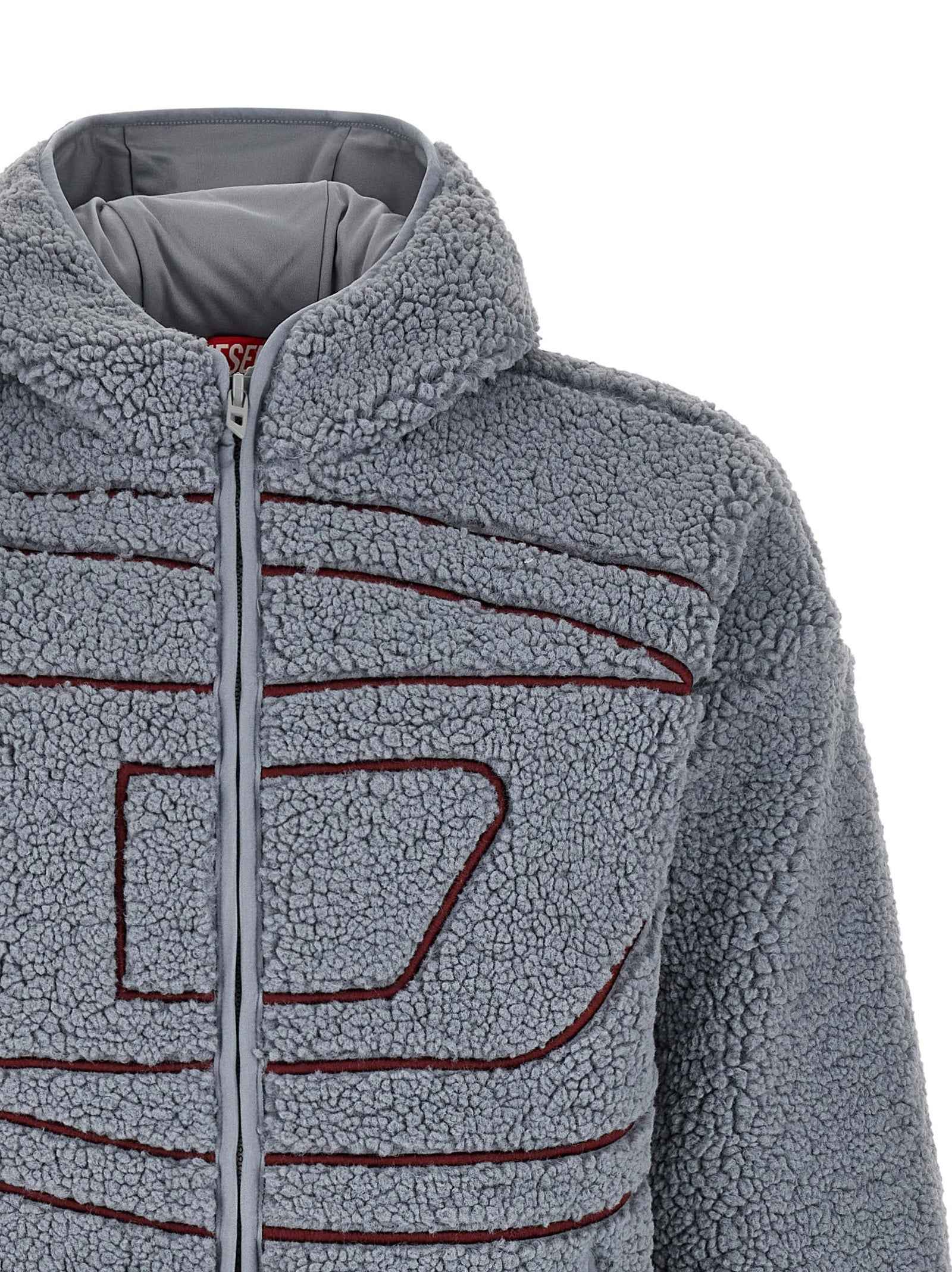 Diesel Gray Polyester Sweatshirt