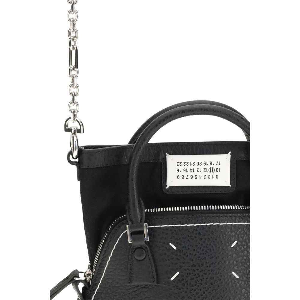 Maison Margiela Black Calf Leather Bos Taurus Handbag