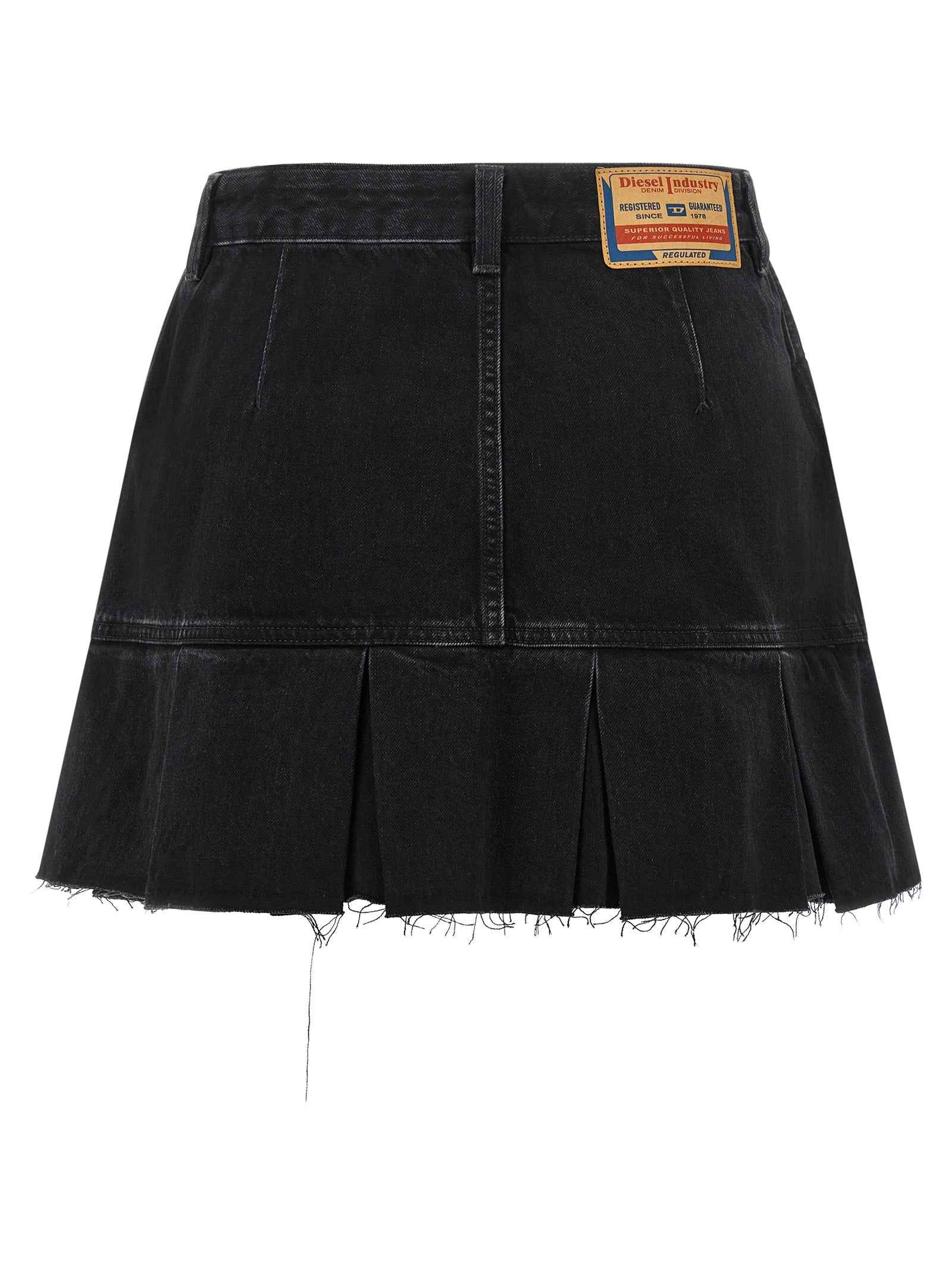 Diesel Blue Cotton Long Skirt