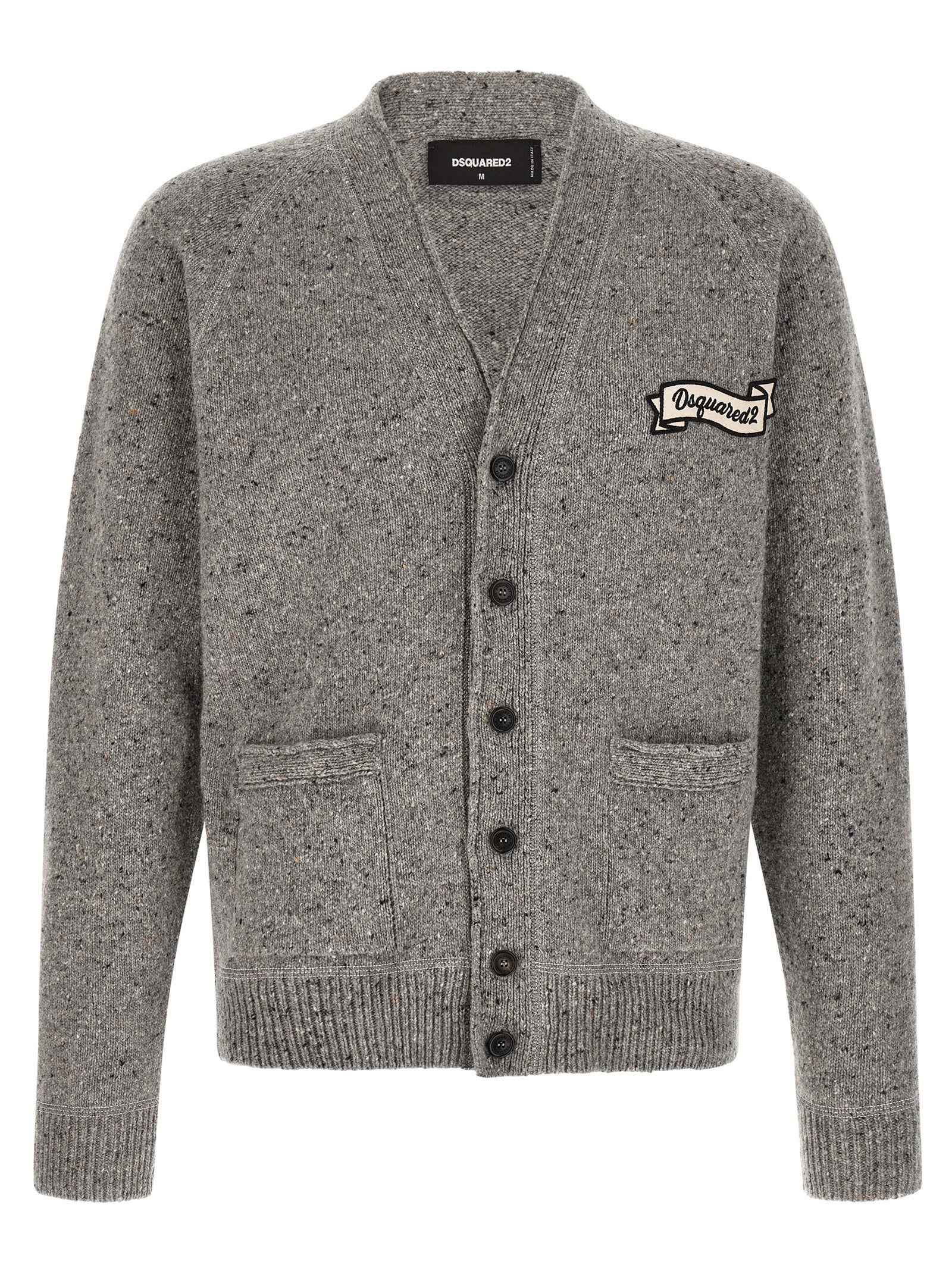 Dsquared² Gray Wool Cardigan