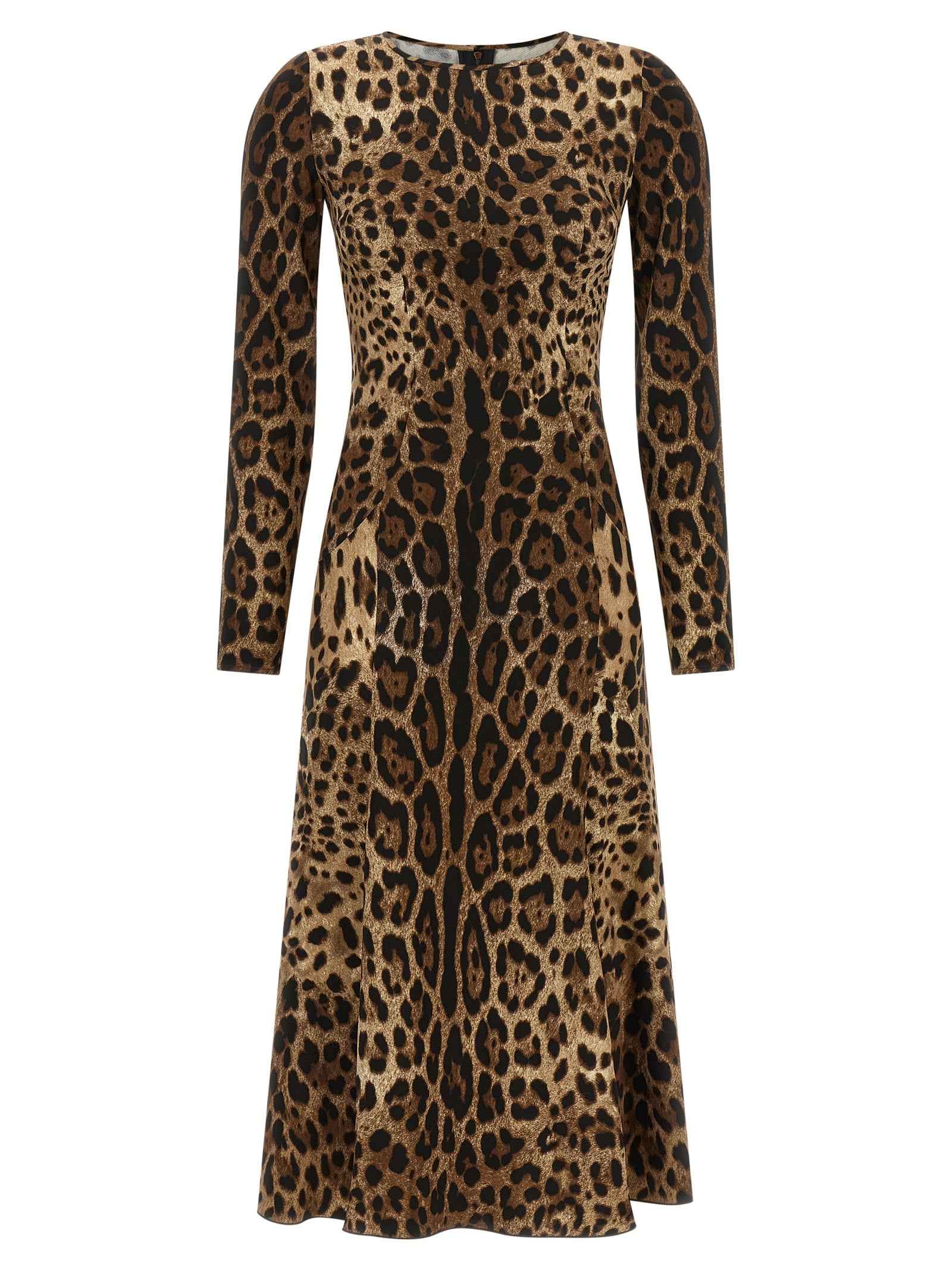 Dolce & Gabbana Brown Viscose Midi Dress