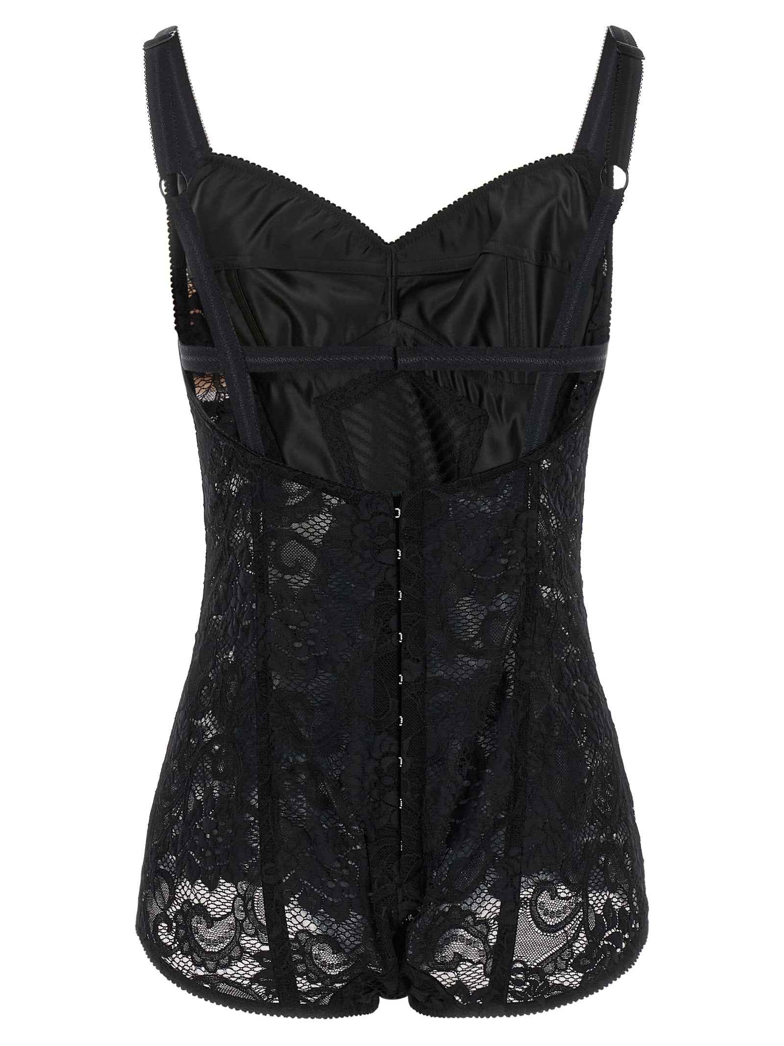 Dolce & Gabbana Black Polyamide Bodysuit