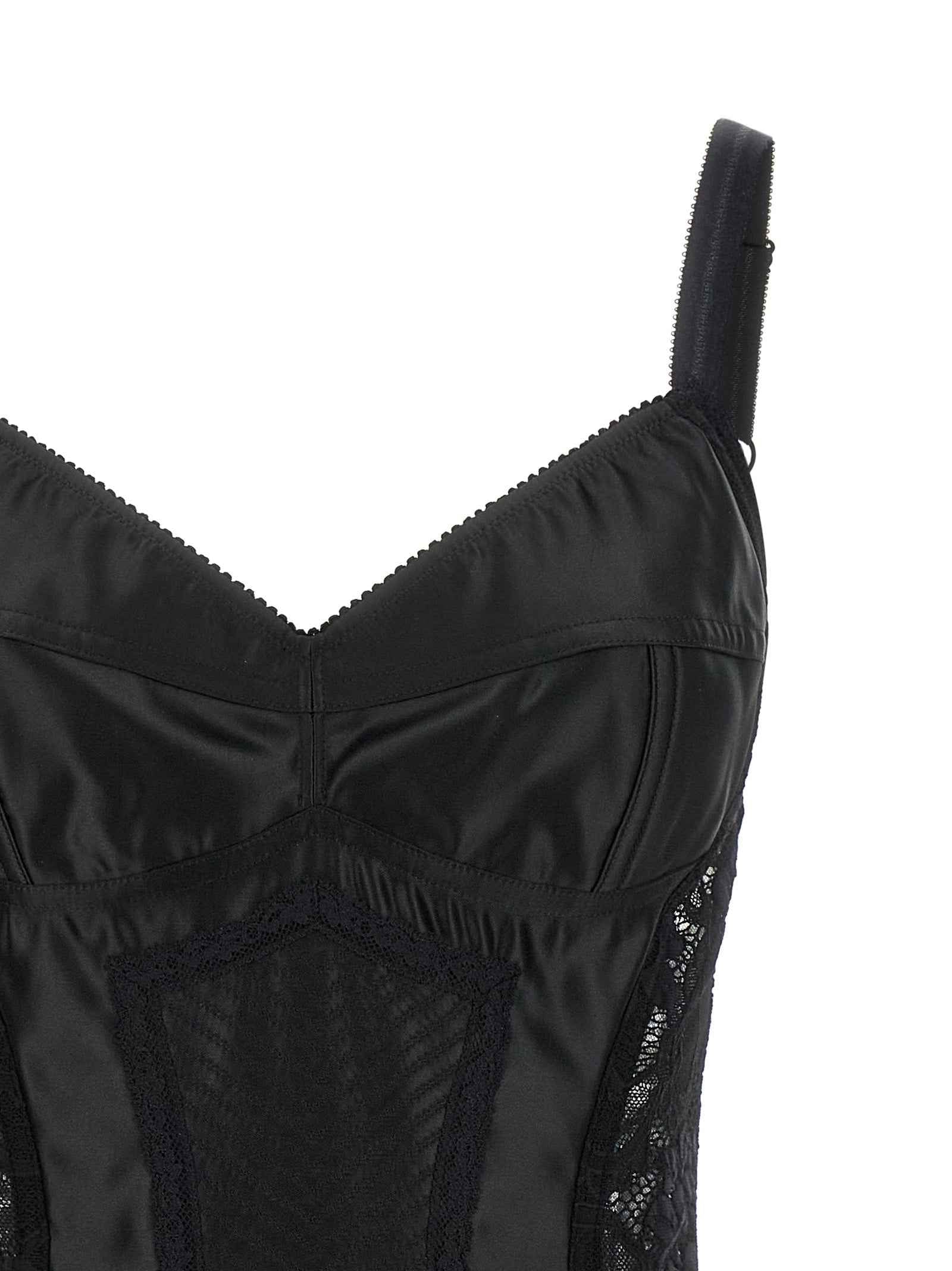 Dolce & Gabbana Black Polyamide Bodysuit
