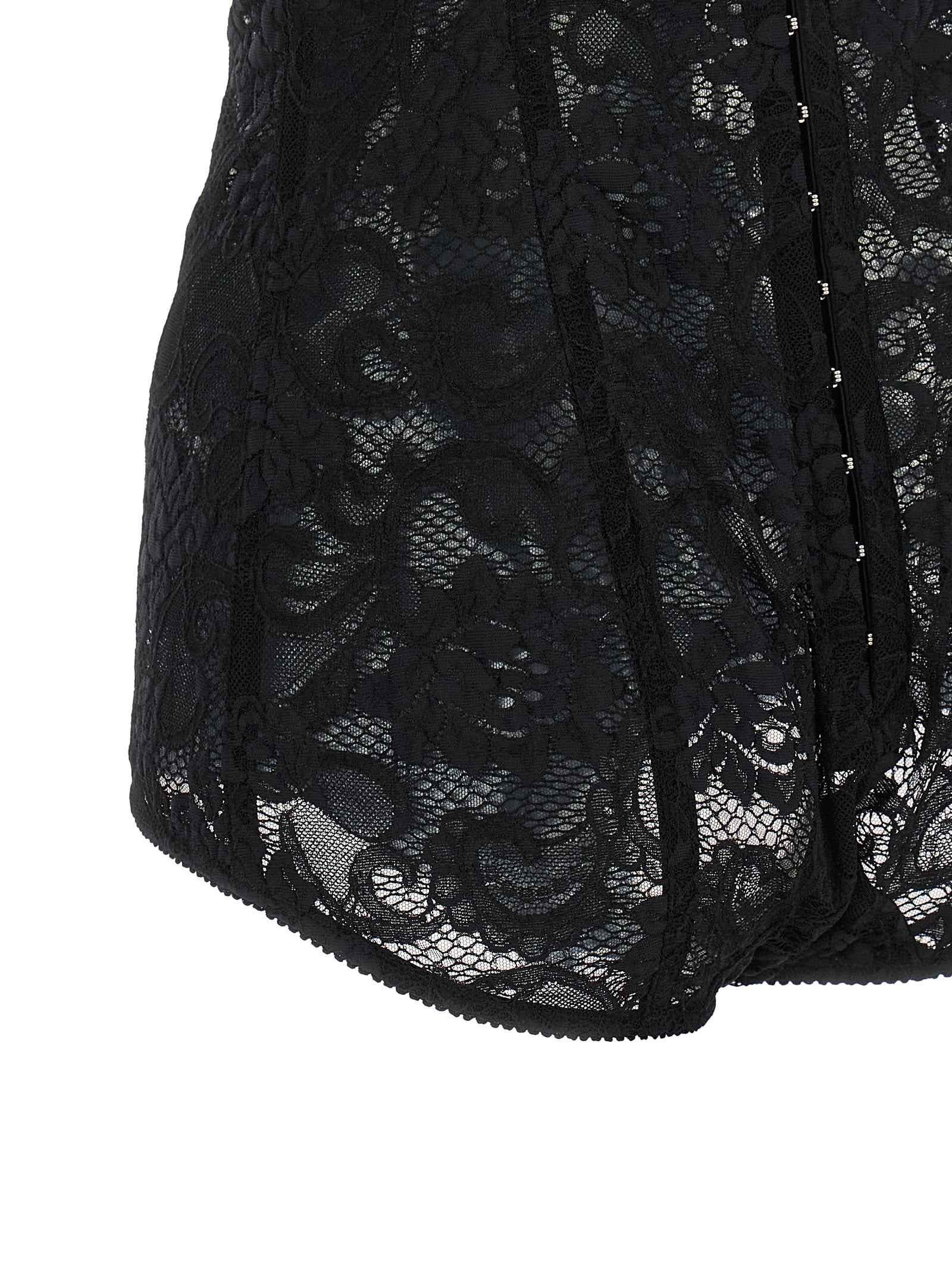 Dolce & Gabbana Black Polyamide Bodysuit