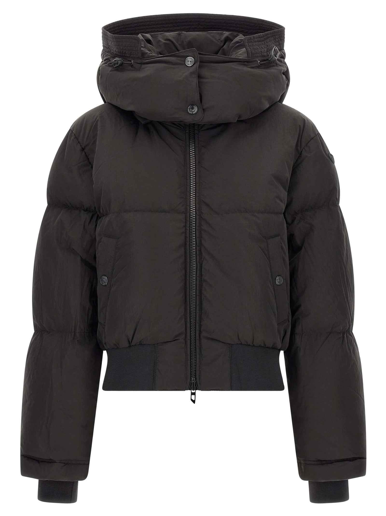 Diesel Black Polyamide Full-Length Jacket
