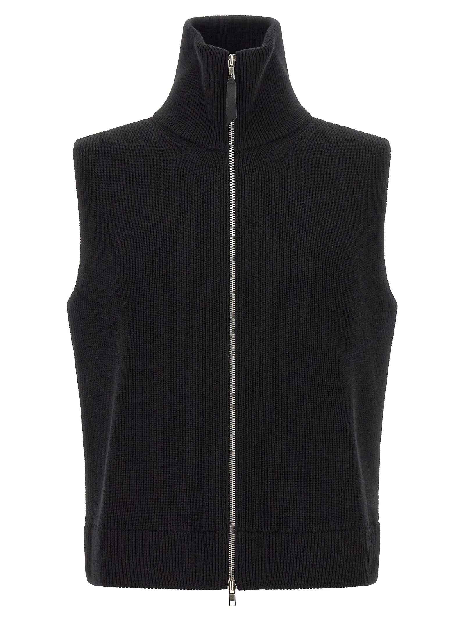 Maison Margiela Black Wool Sleeveles Sweater