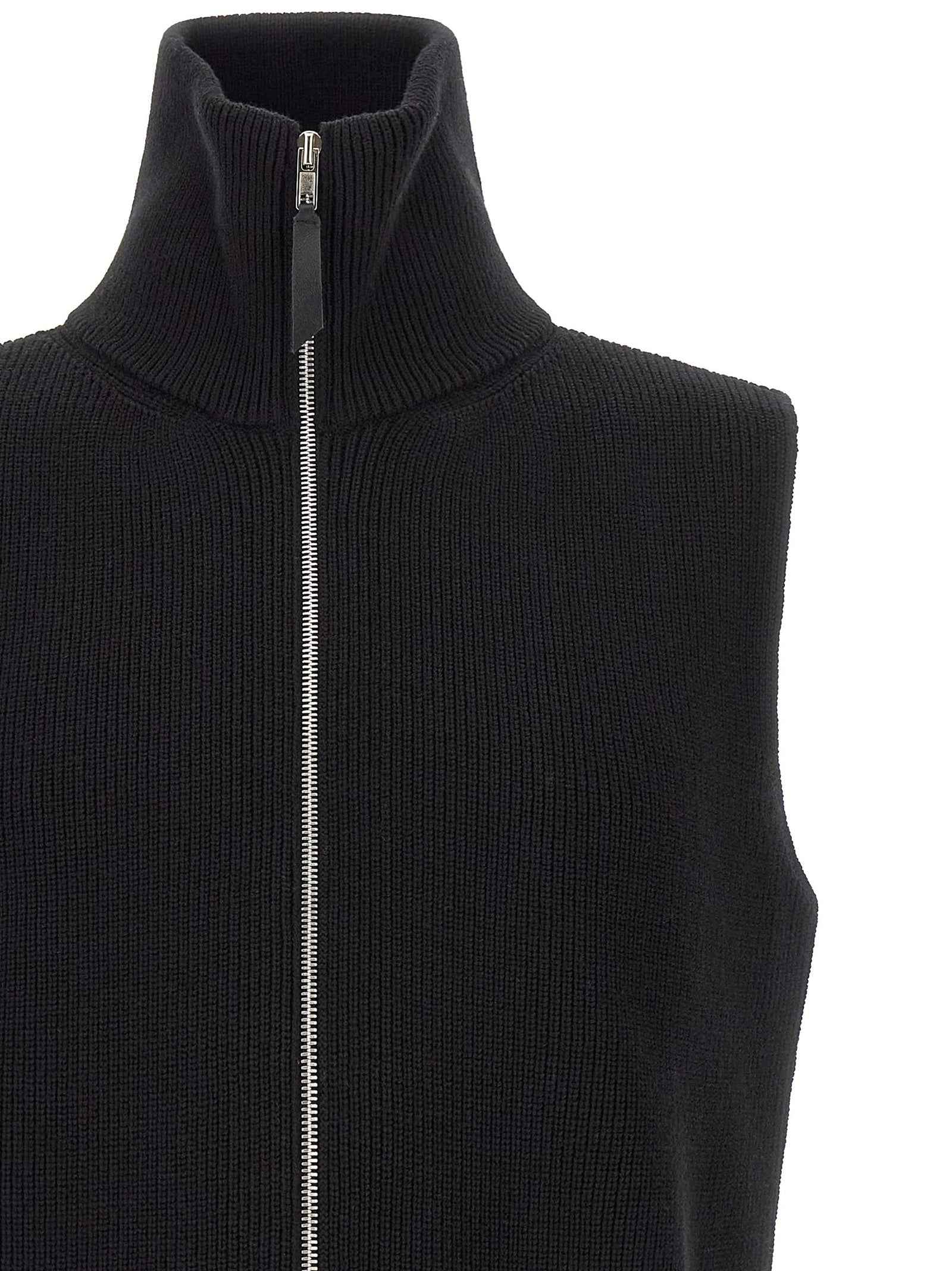 Maison Margiela Black Wool Sleeveles Sweater