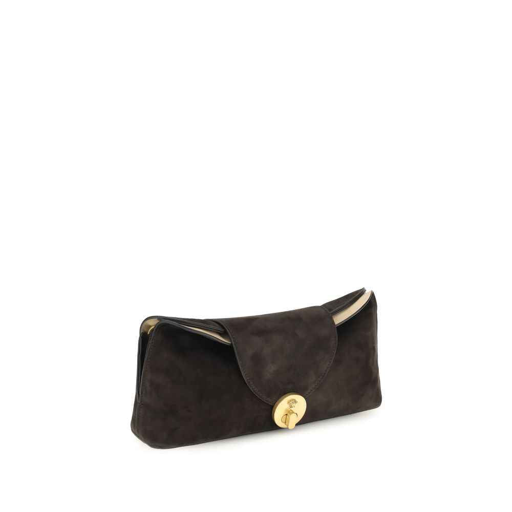 Versace Brown Calf Leather Bos Taurus Clutch Bag