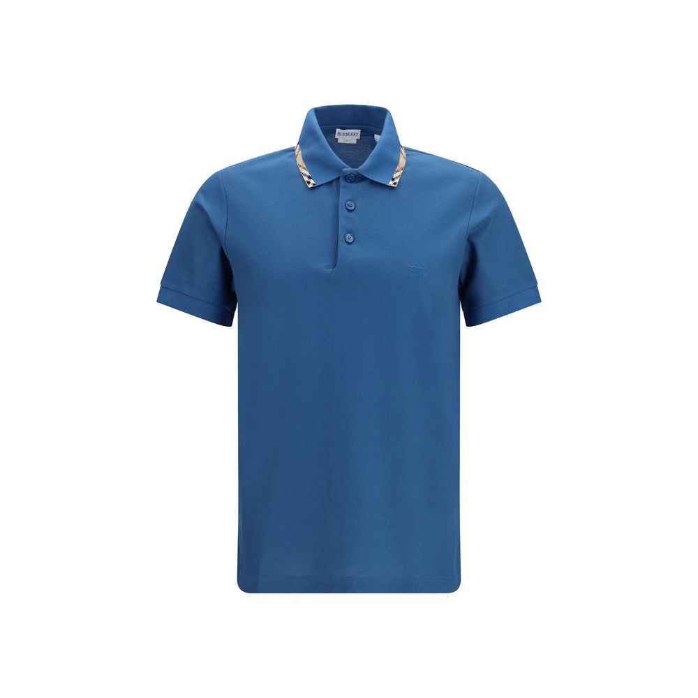 Burberry Blue Cotton Polo Shirt