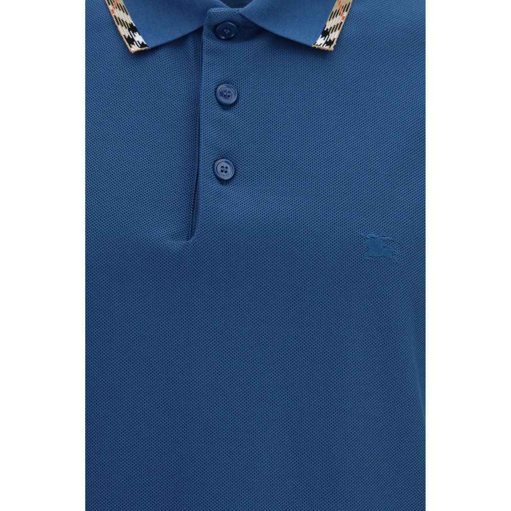 Burberry Blue Cotton Polo Shirt