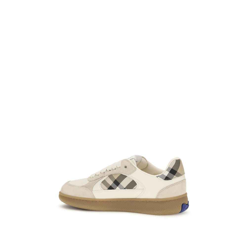 Burberry Beige Calf Leather Bos Taurus Sneakers