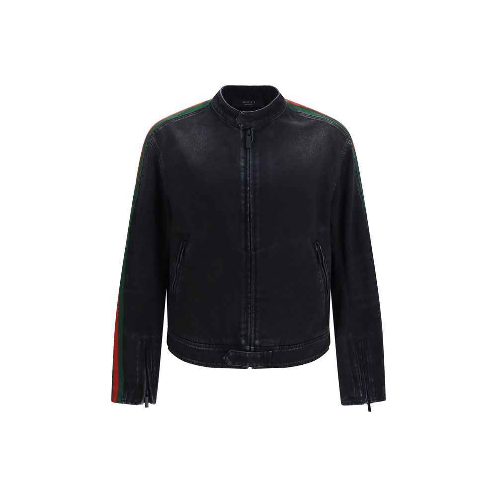 Gucci Black Cotton Biker Jacket