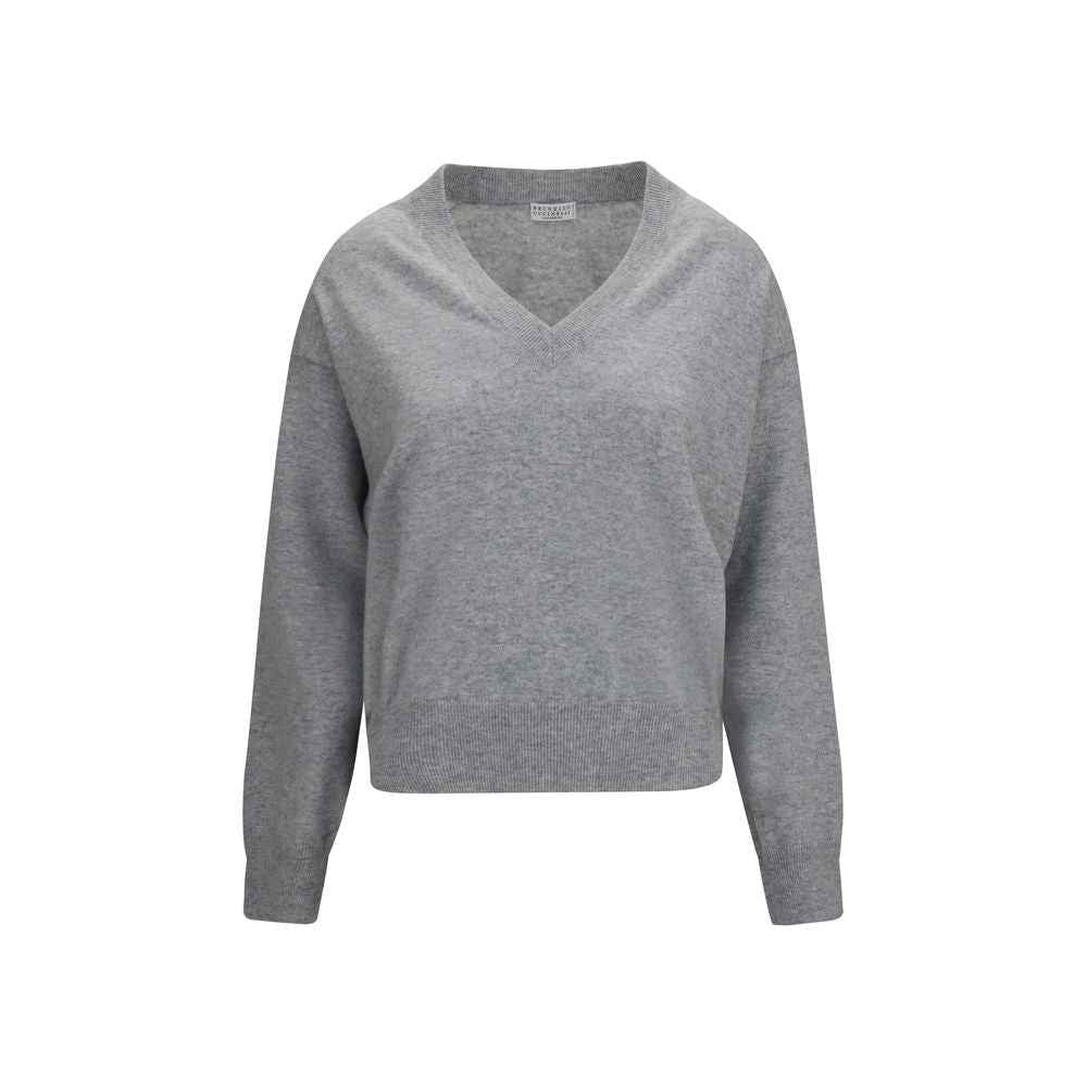 Brunello Cucinelli Gray Cashmere Sweater
