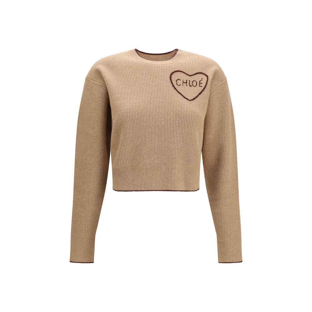 Chloé Beige Wool Oves Aries Sweatshirt