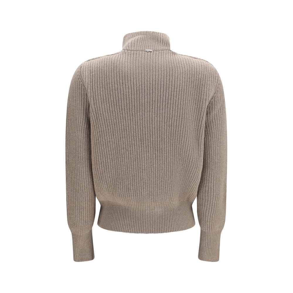 Herno Beige Wool Oves Aries Cardigan