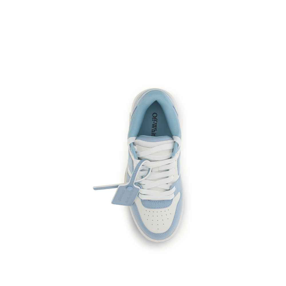 Off-White Blue Calf Leather Bos Taurus Sneakers