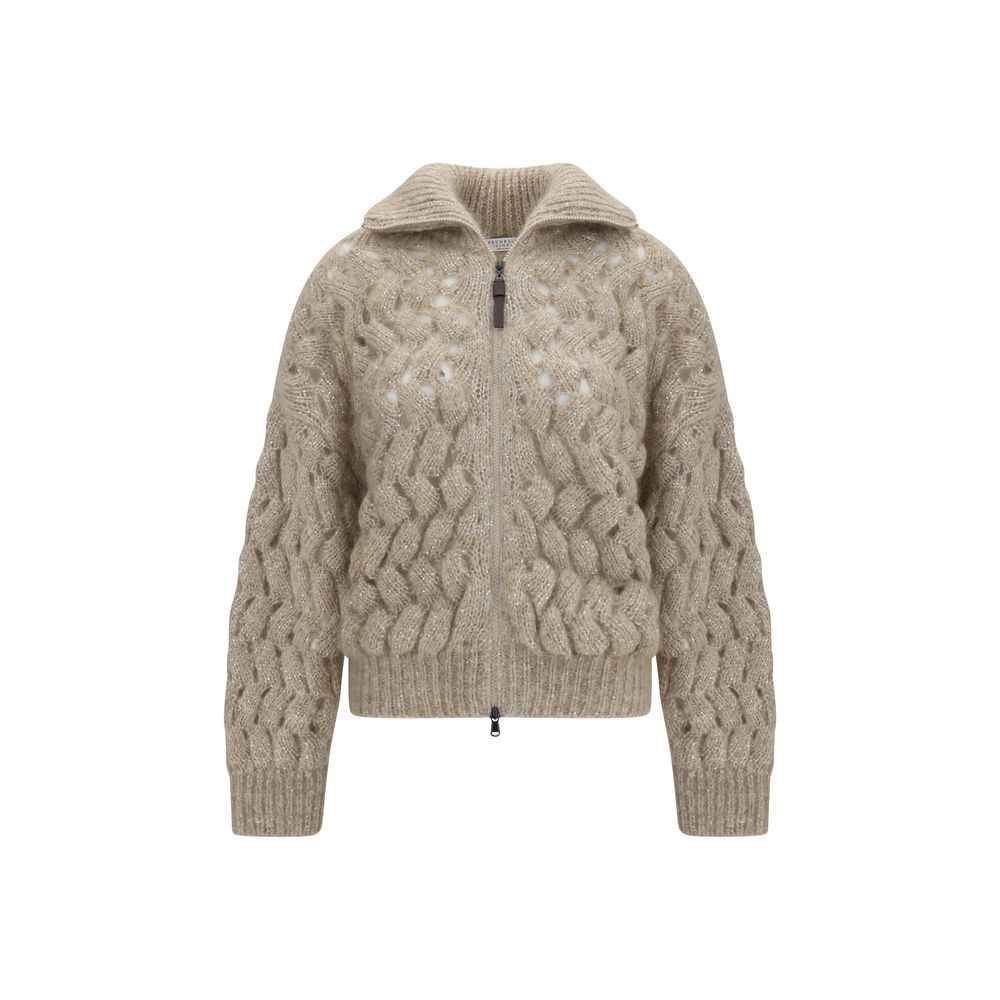 Brunello Cucinelli Beige Wool Oves Aries Cardigan