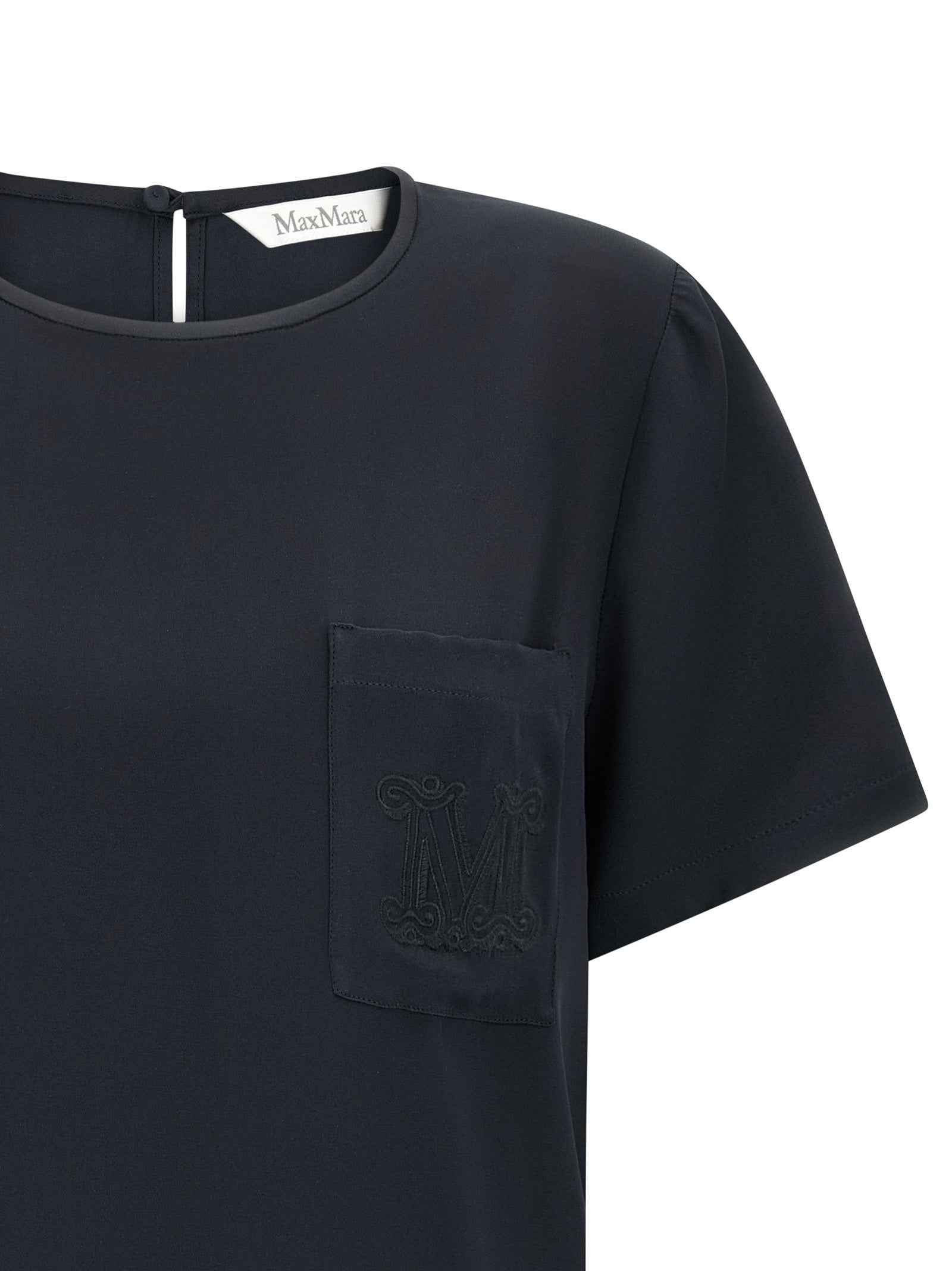Max Mara Black Silk Blouse