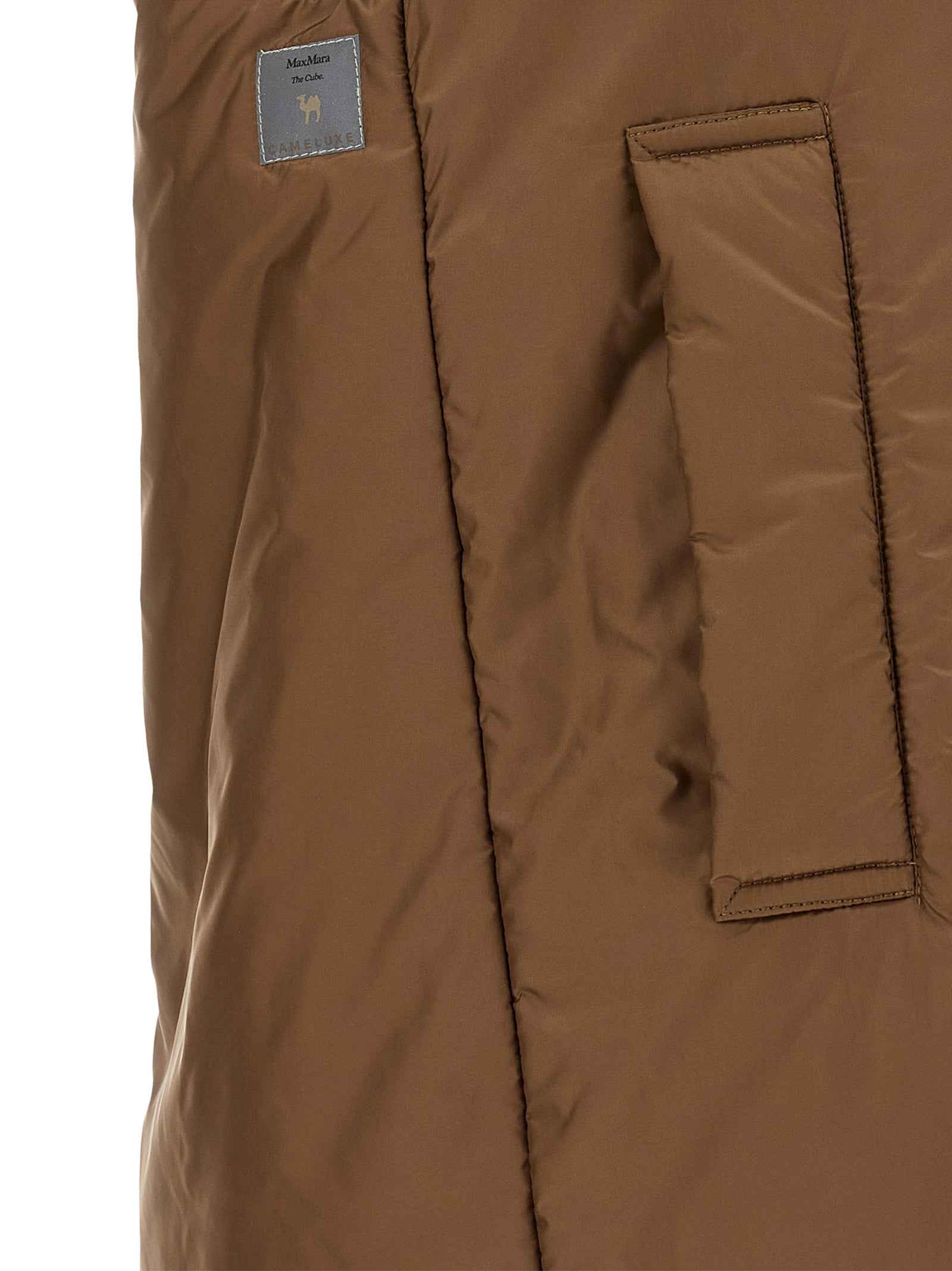 Max Mara Brown Polyester Sleeveless Jacket