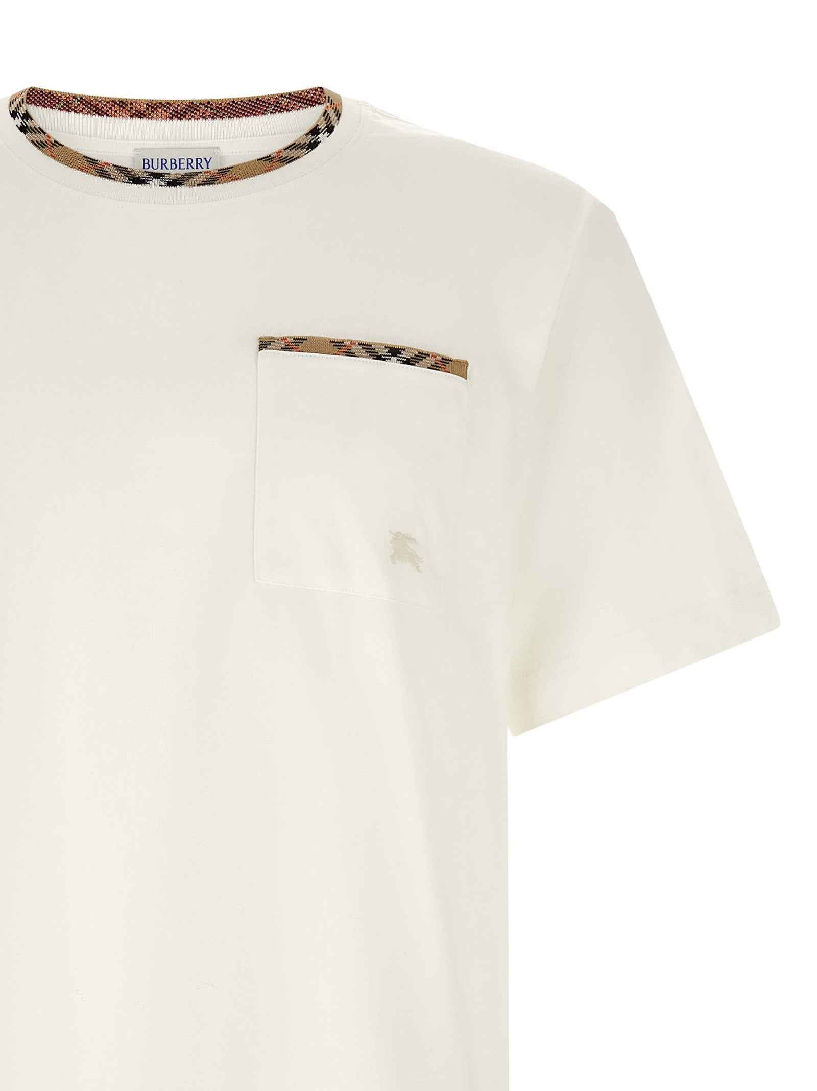 Burberry White Cotton T-Shirt