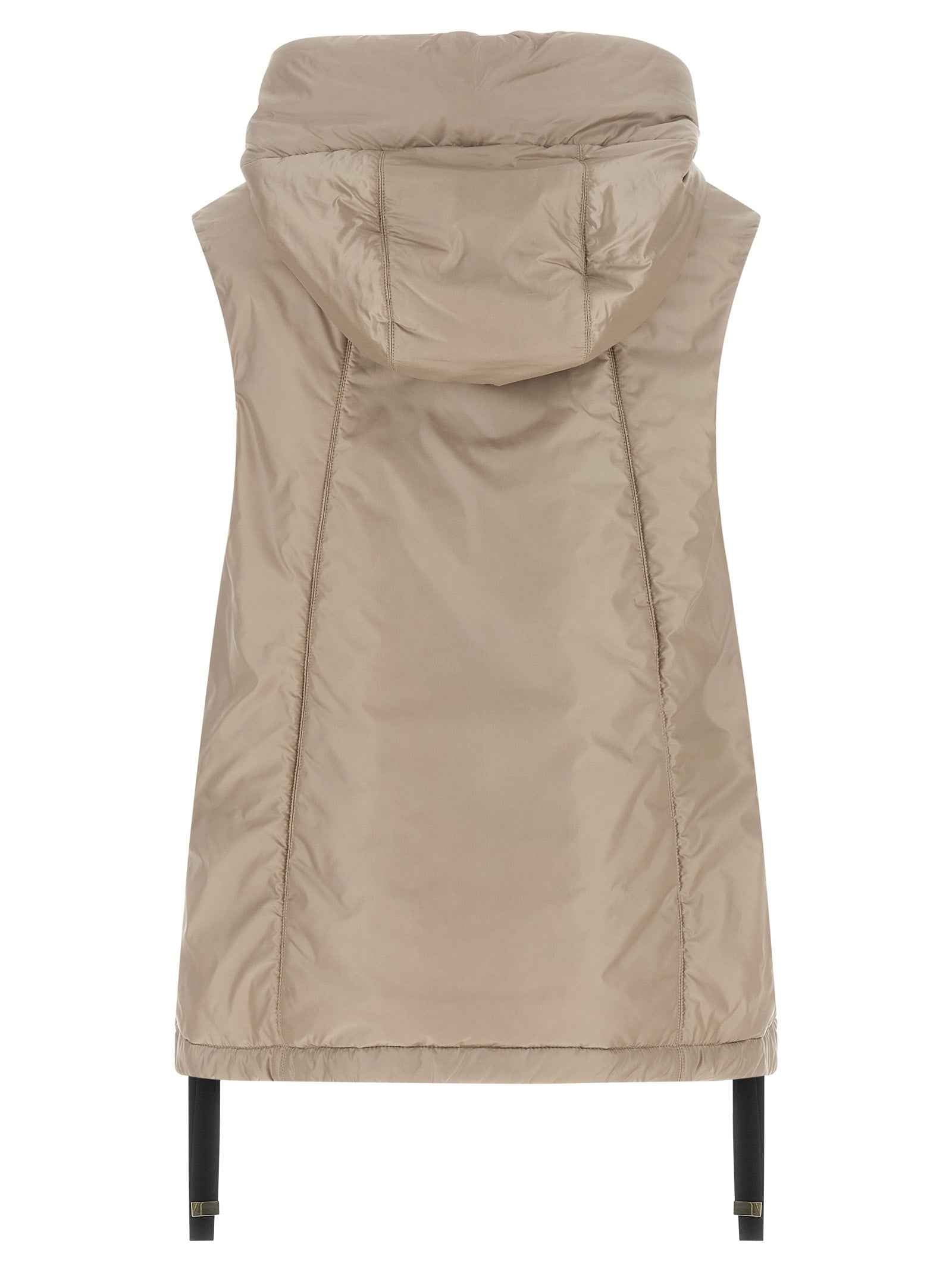 Max Mara Beige Polyester Sleeveless Jacket