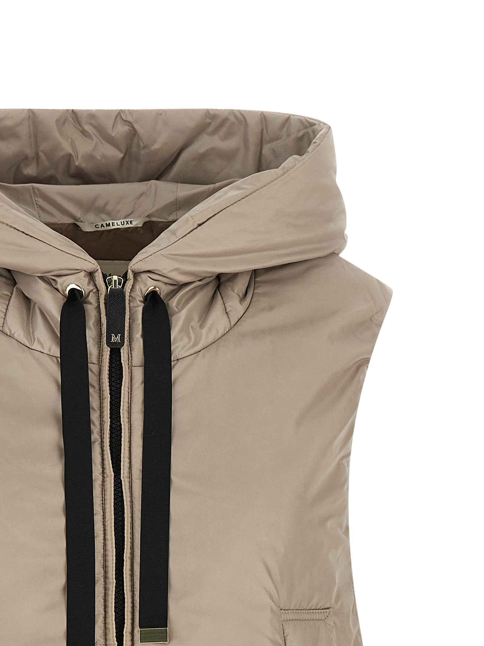 Max Mara Beige Polyester Sleeveless Jacket