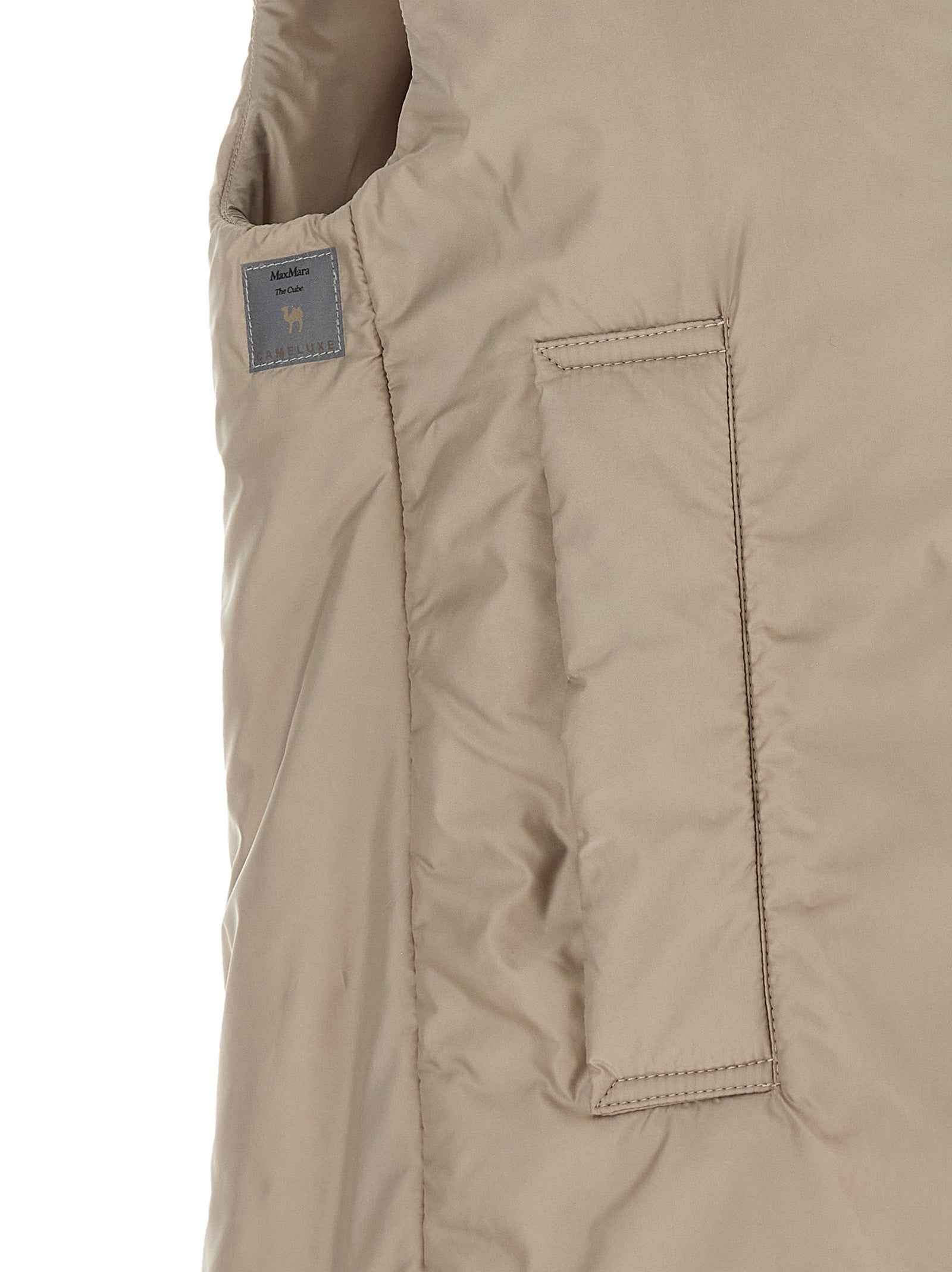 Max Mara Beige Polyester Sleeveless Jacket