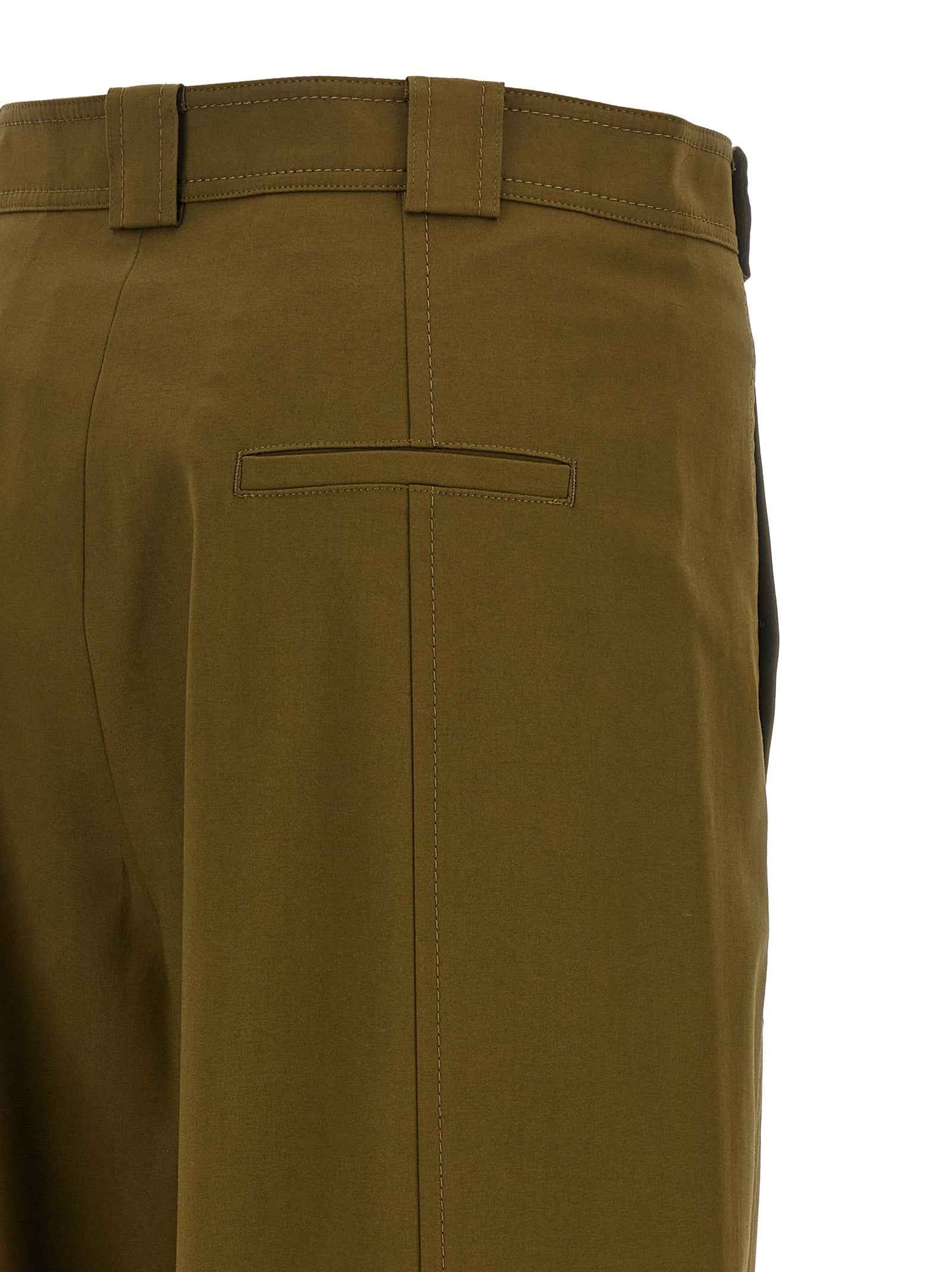 Max Mara Bicolor Cotton Cropped Pants