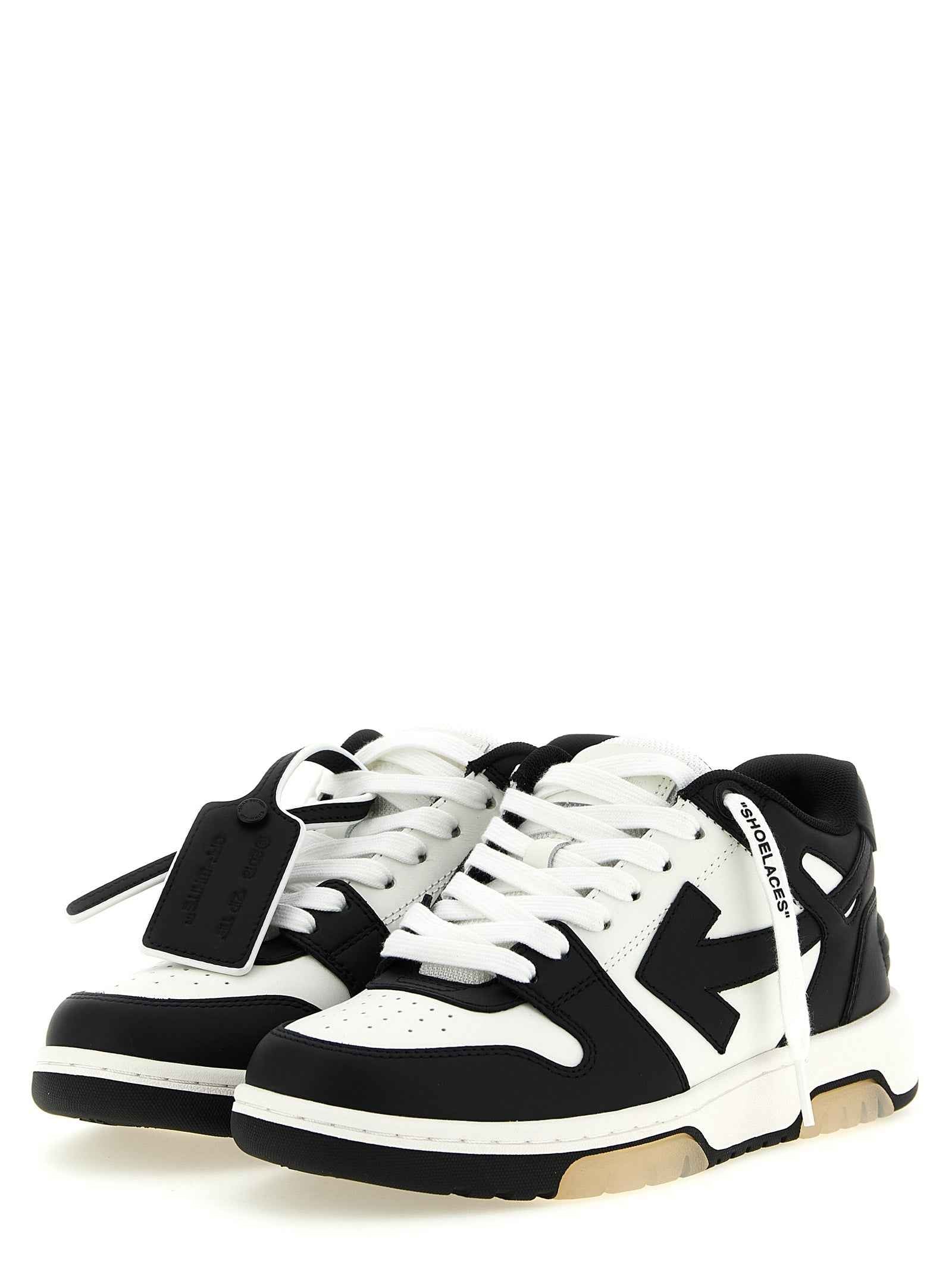 Off-White Bicolor Calfskin Low Top Sneakers