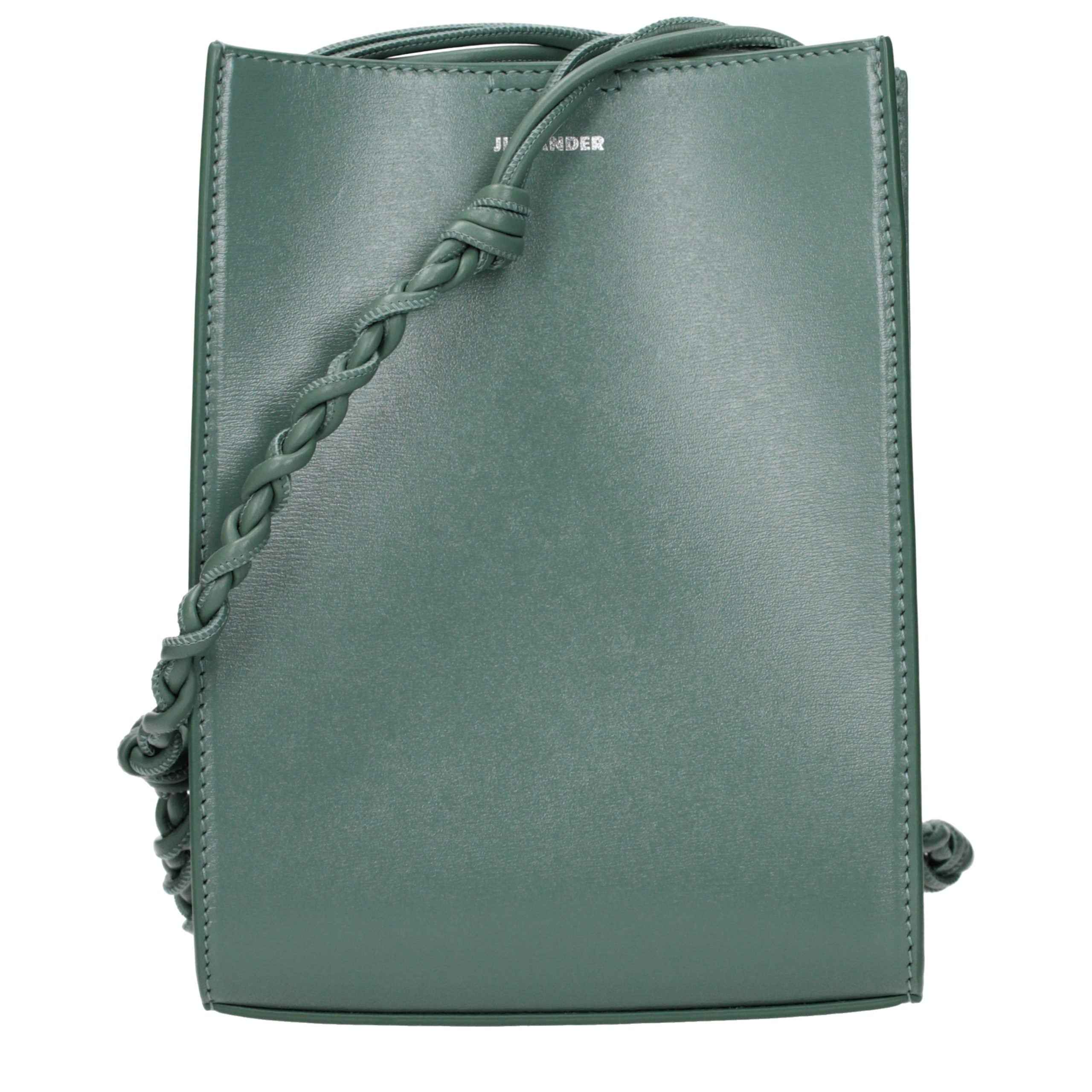 Jil Sander Green Leather Crossbody Bag