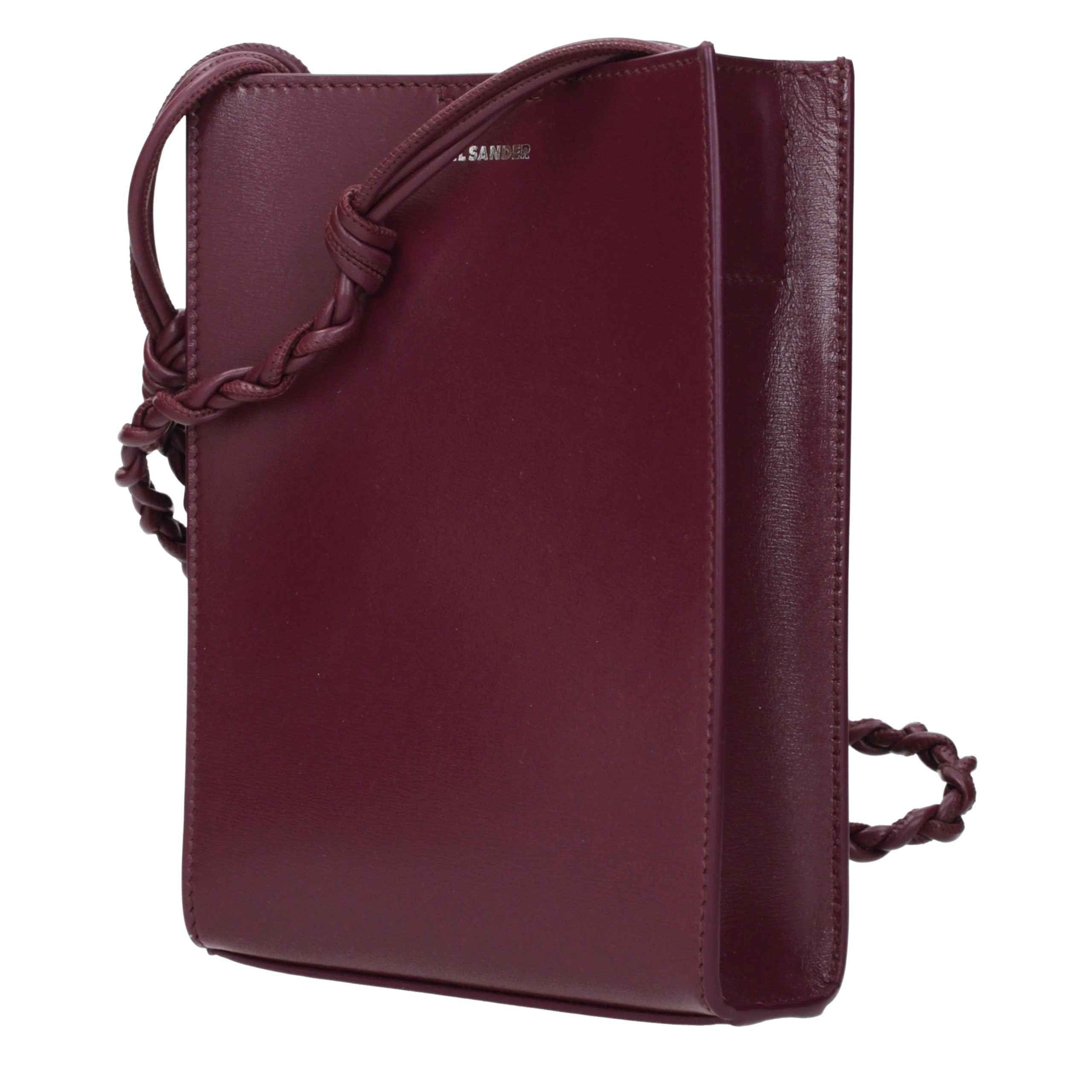 Jil Sander Purple Leather Crossbody Bag