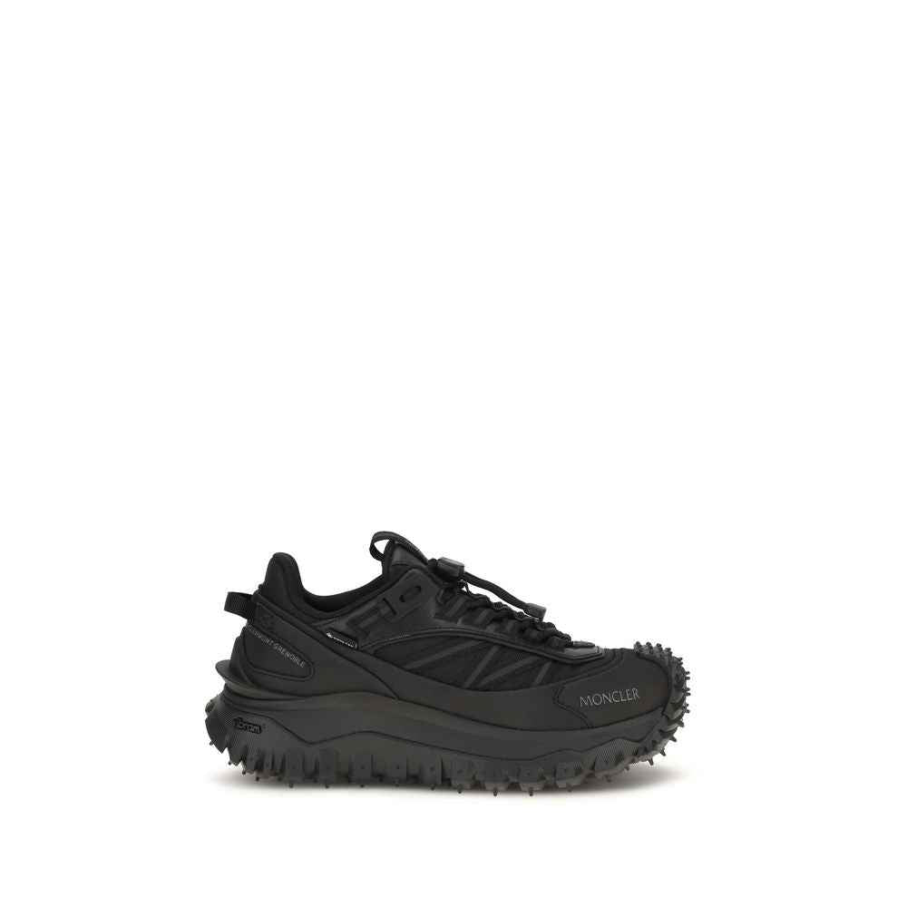 Moncler Black Calf Leather Bos Taurus Athletic Sneakers